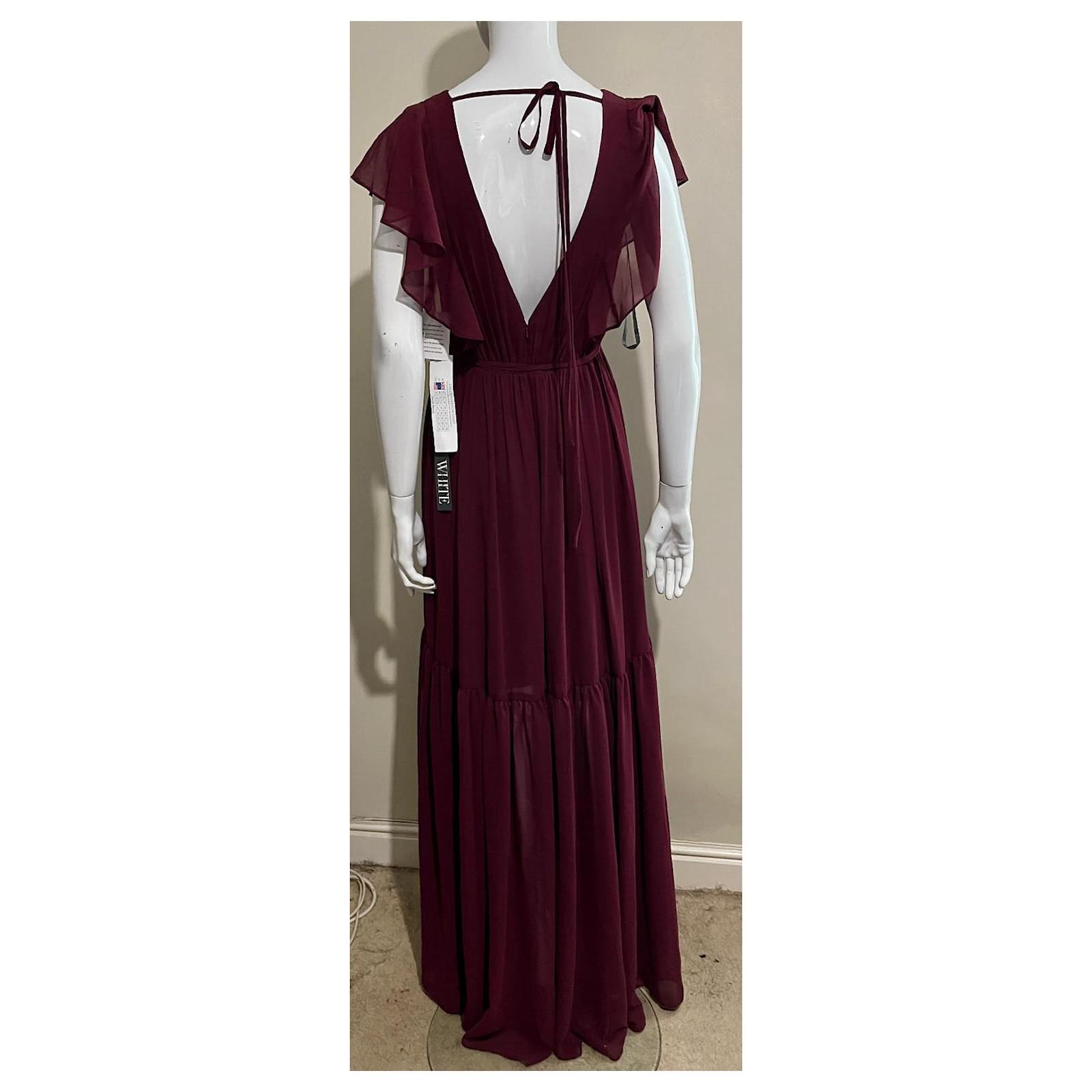 brown maxi dress plus size Women Plus Size Solid Maroon Halter Neck Sleeveless Crepe Flared Maxi Dress