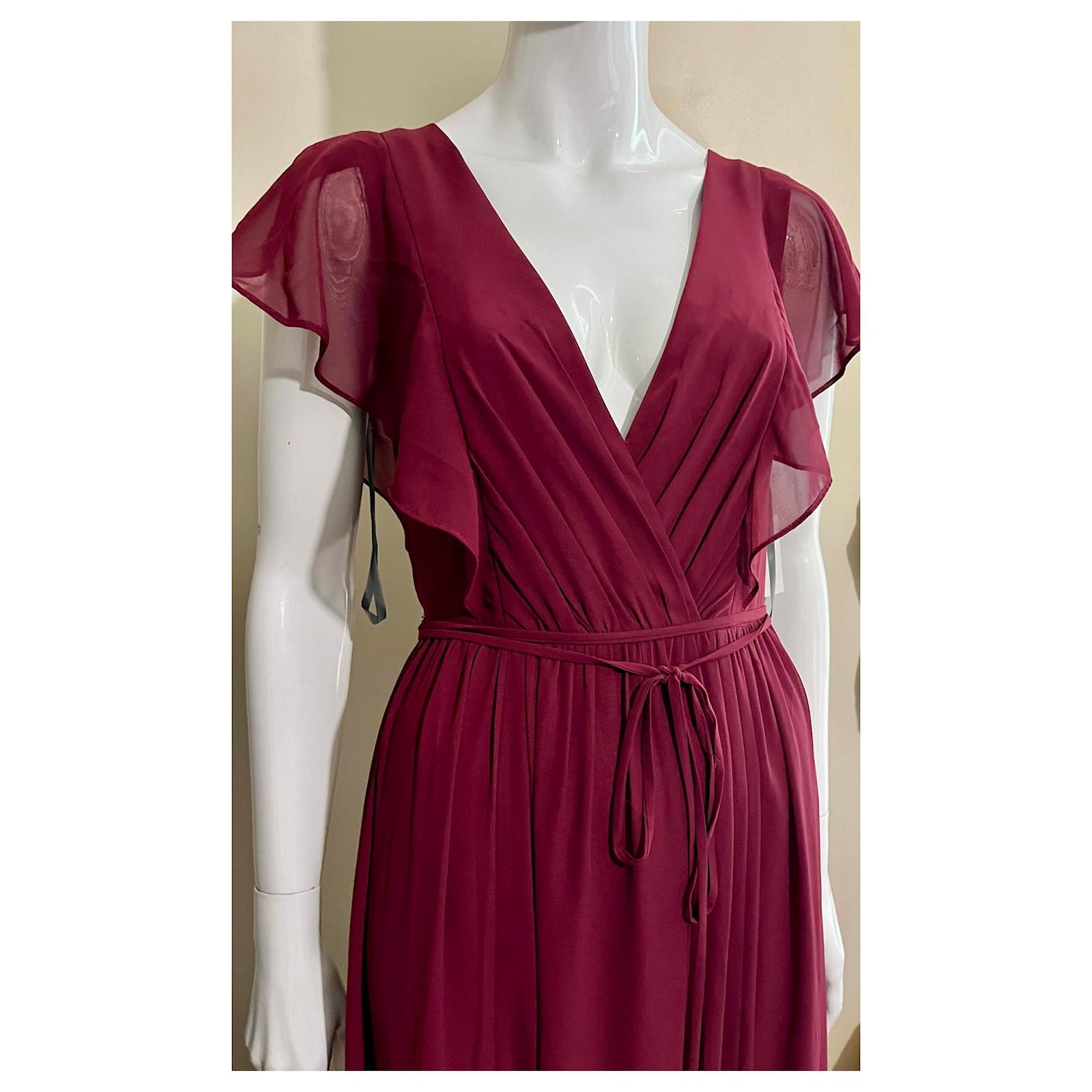 dark brown silk dress Petal and Pup Women's Darby Long Sleeve Midi Dress