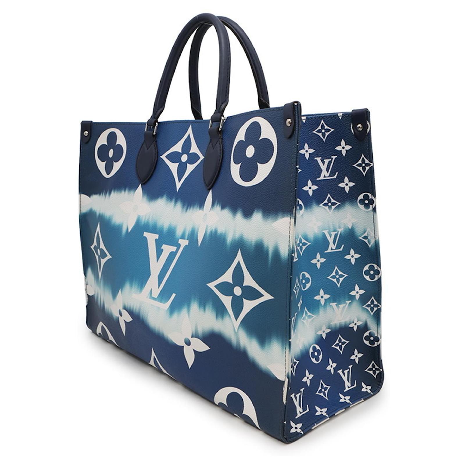 Louis Vuitton Monogram Escale On-the-Go GM Tote Bag Blue Patent leather  ref.2382785