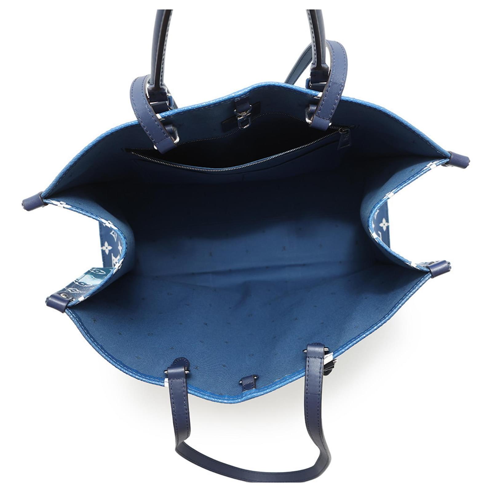 Louis Vuitton Monogram Escale On-the-Go GM Tote Bag Blue Patent leather  ref.2382785