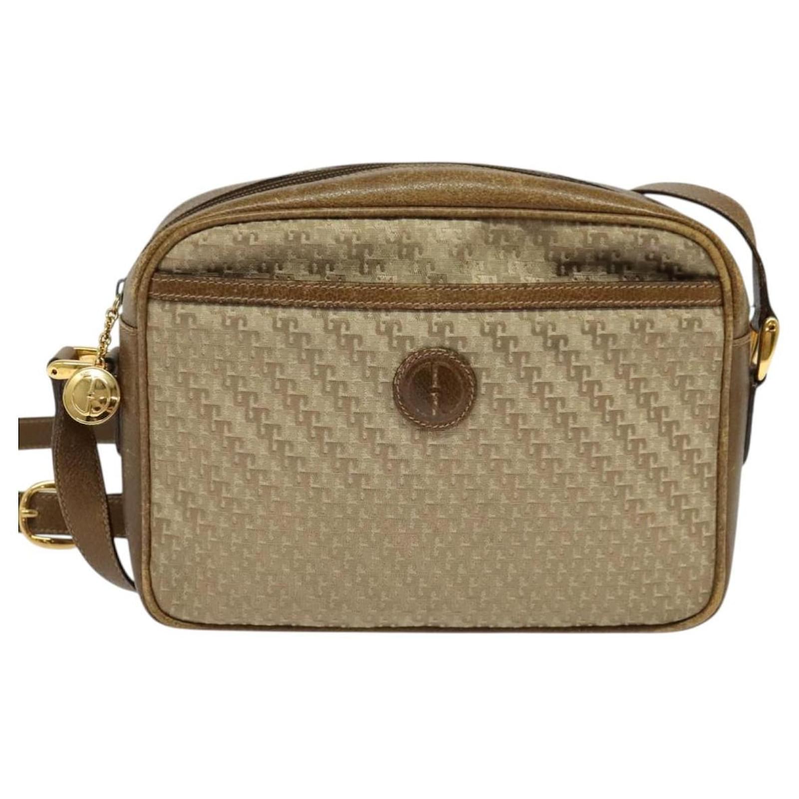 GUCCI Shoulder Bag Canvas Beige Gold 007 115 0162 Auth BA4154