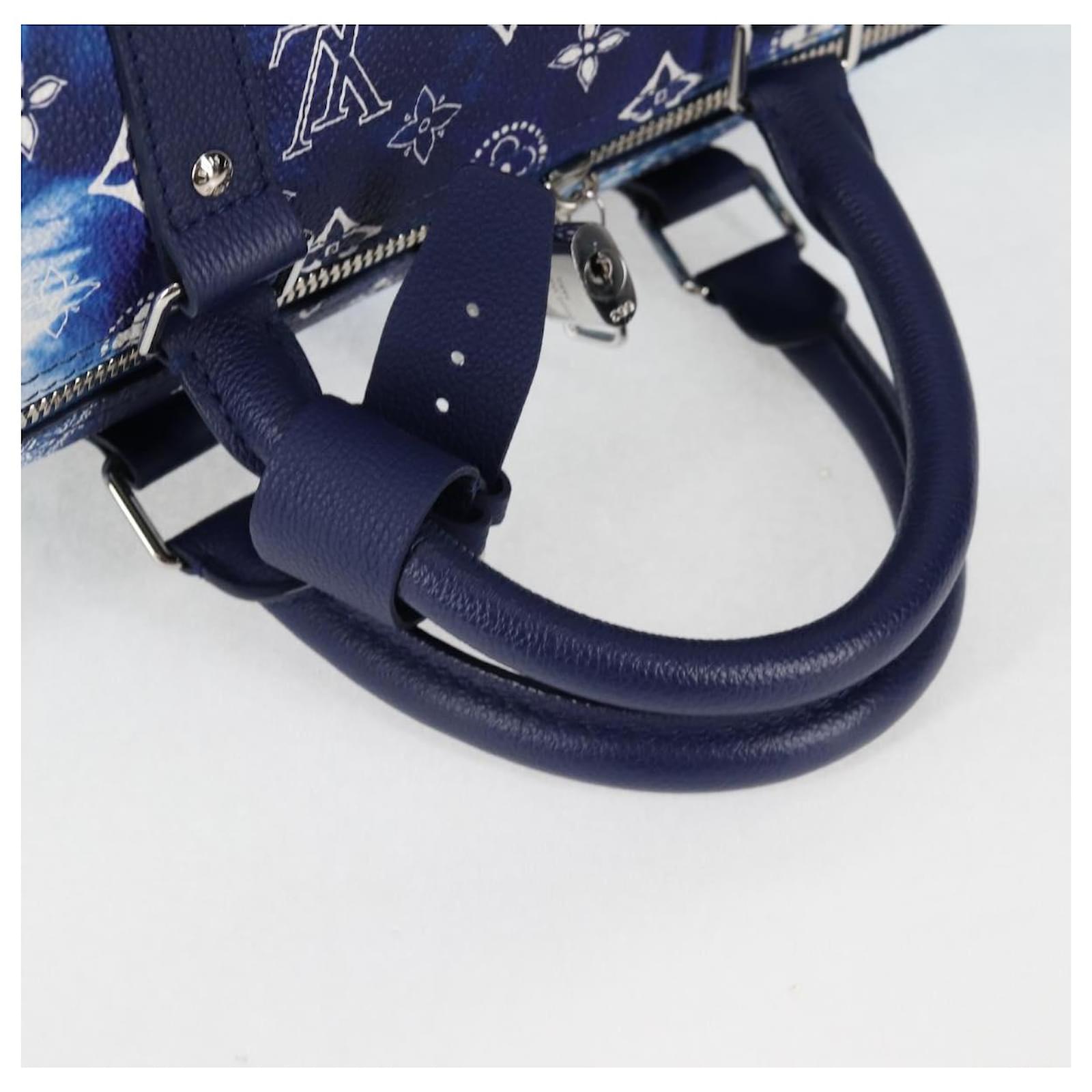 Louis Vuitton Keepall Bandouliere 50 Blue Cloth  ref.2390926