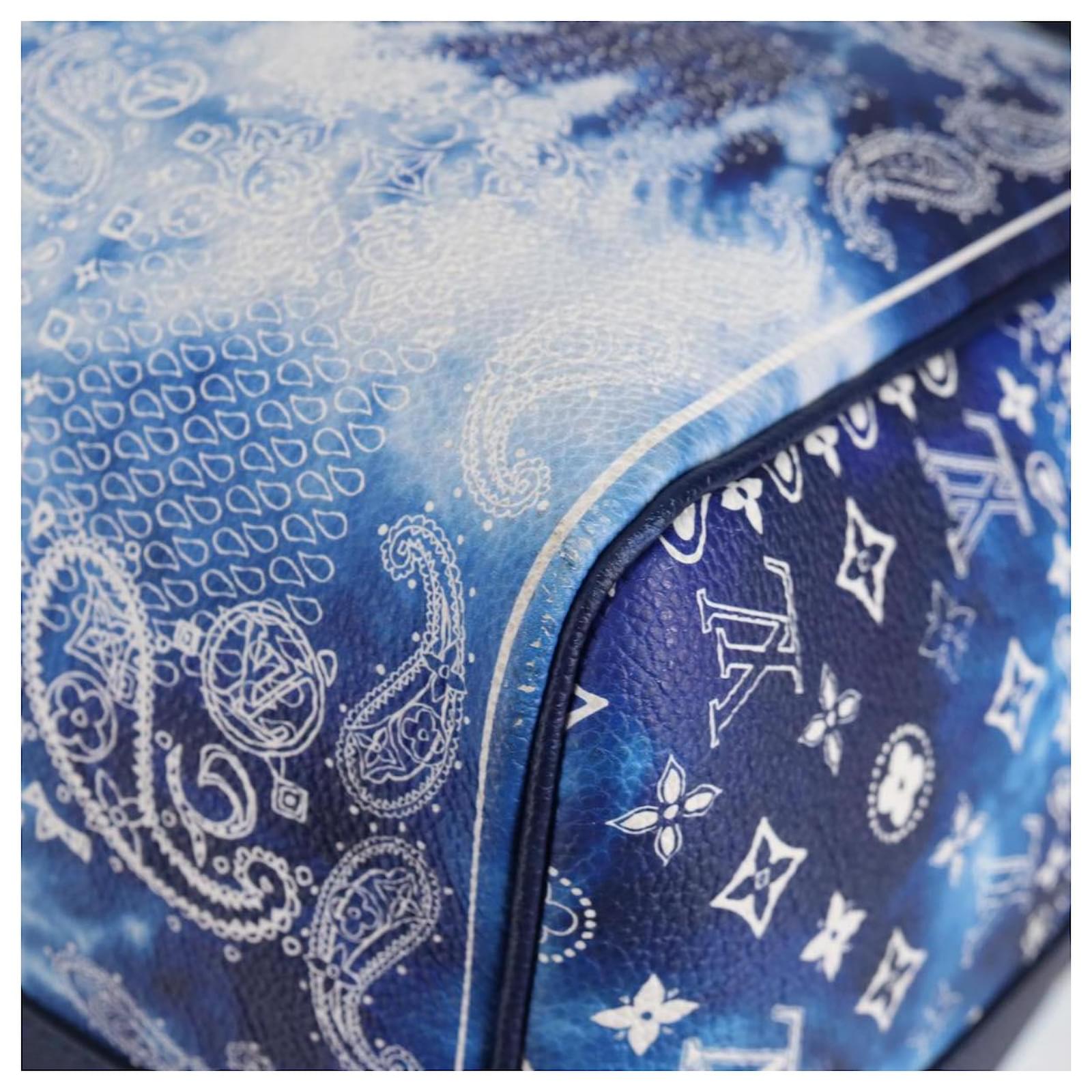 Louis Vuitton Keepall Bandouliere 50 Blue Cloth  ref.2390926