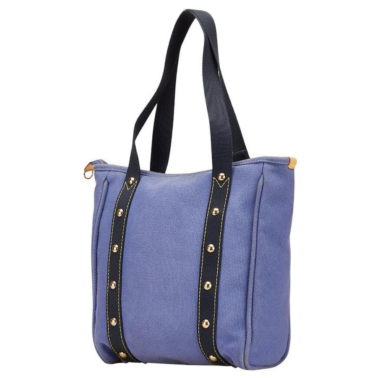 Louis Vuitton Antigua Canvas Tote Bag Blue Cloth ref.2393399