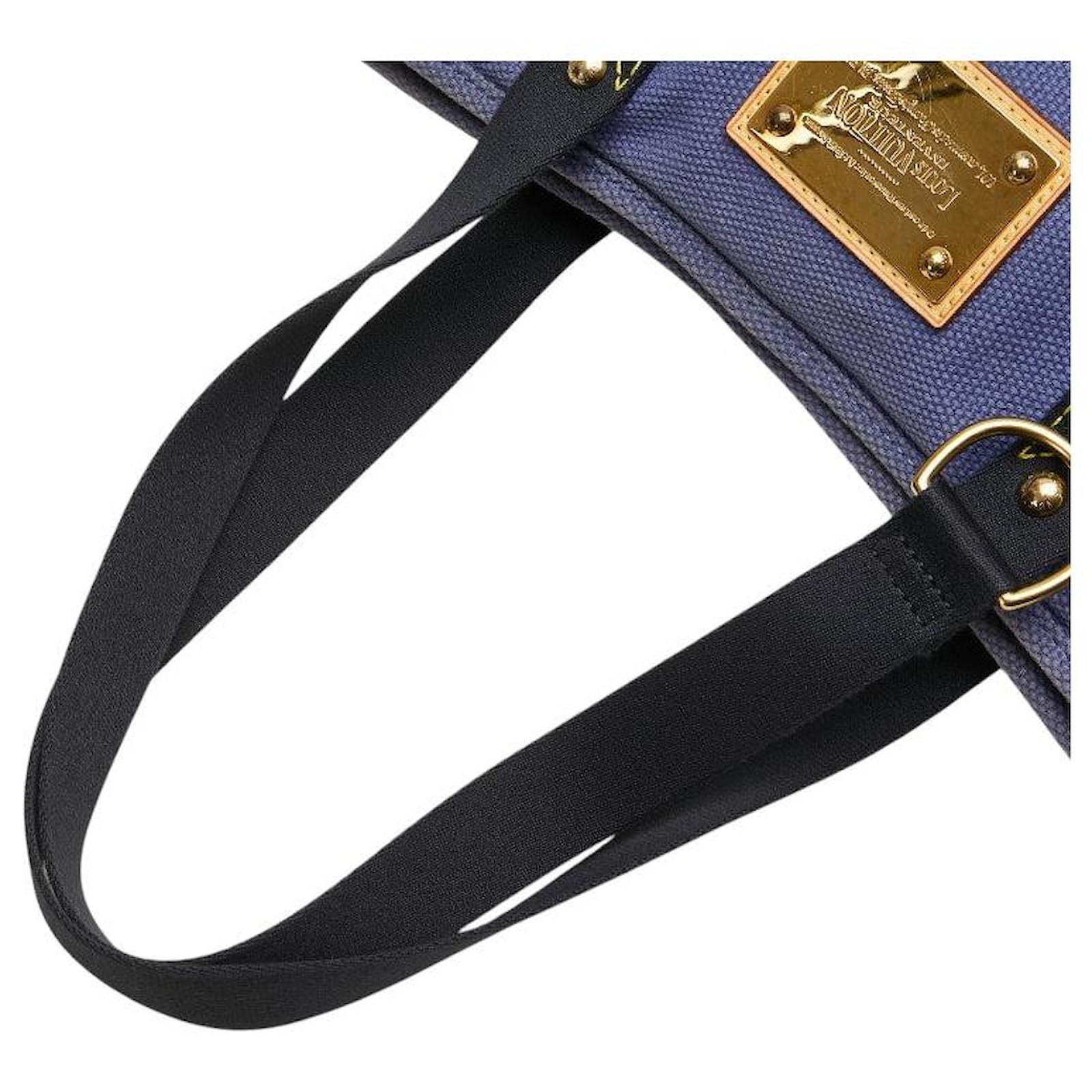 Louis Vuitton Antigua Canvas Tote Bag Blue Cloth ref.2393399