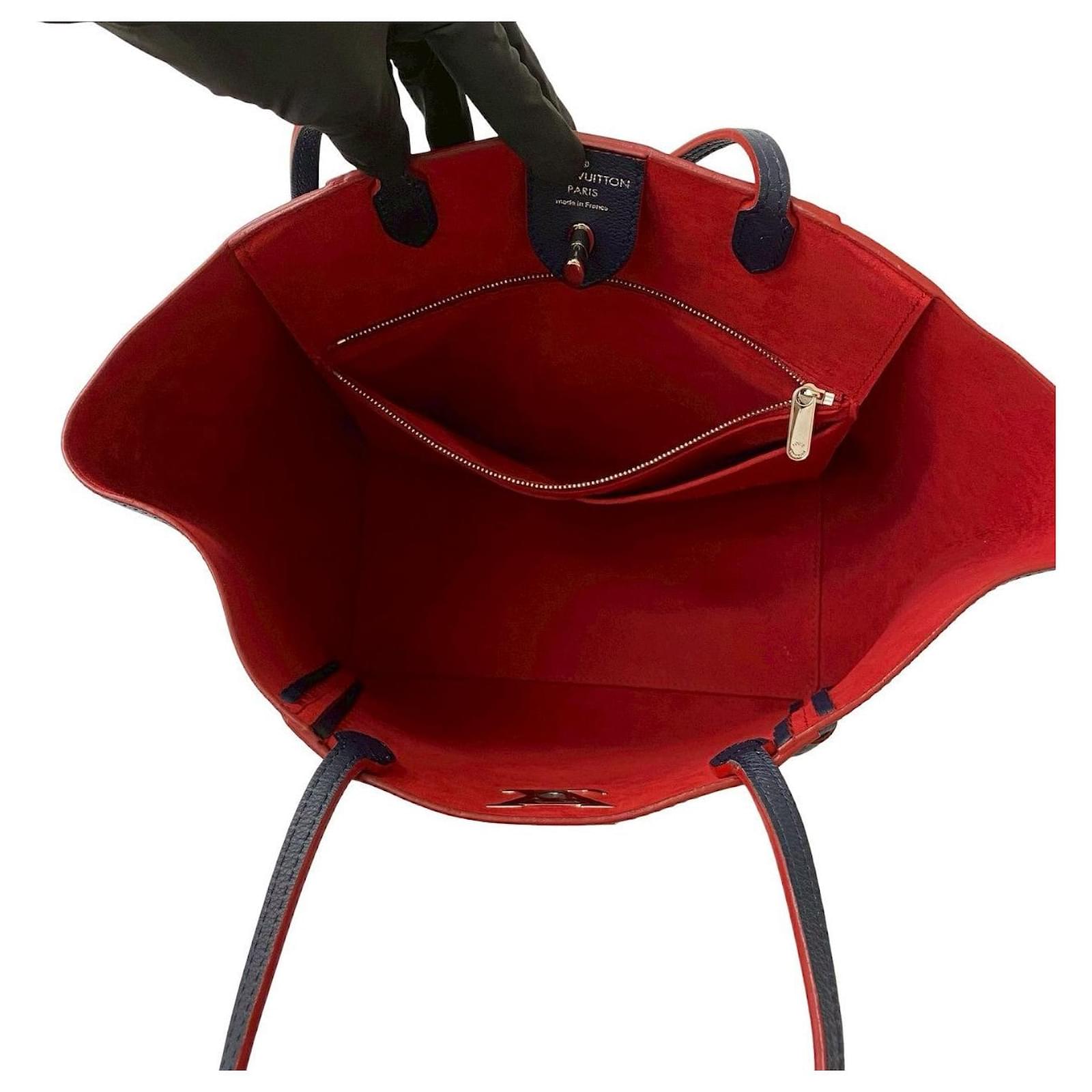 Louis Vuitton Lockme Cabas Leather Tote Bag Blue ref.2393869