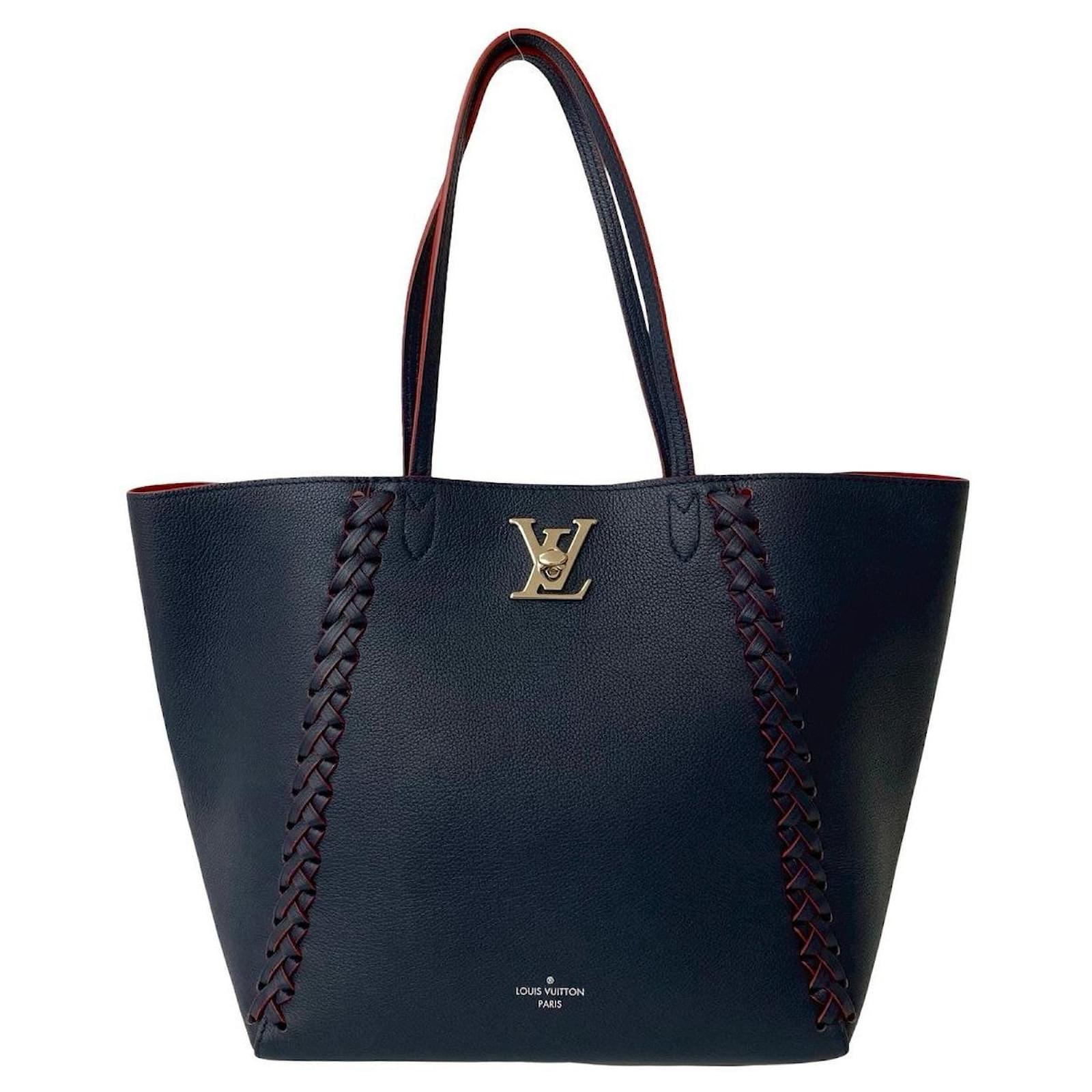 Louis Vuitton Lockme Cabas Leather Tote Bag Blue ref.2393869