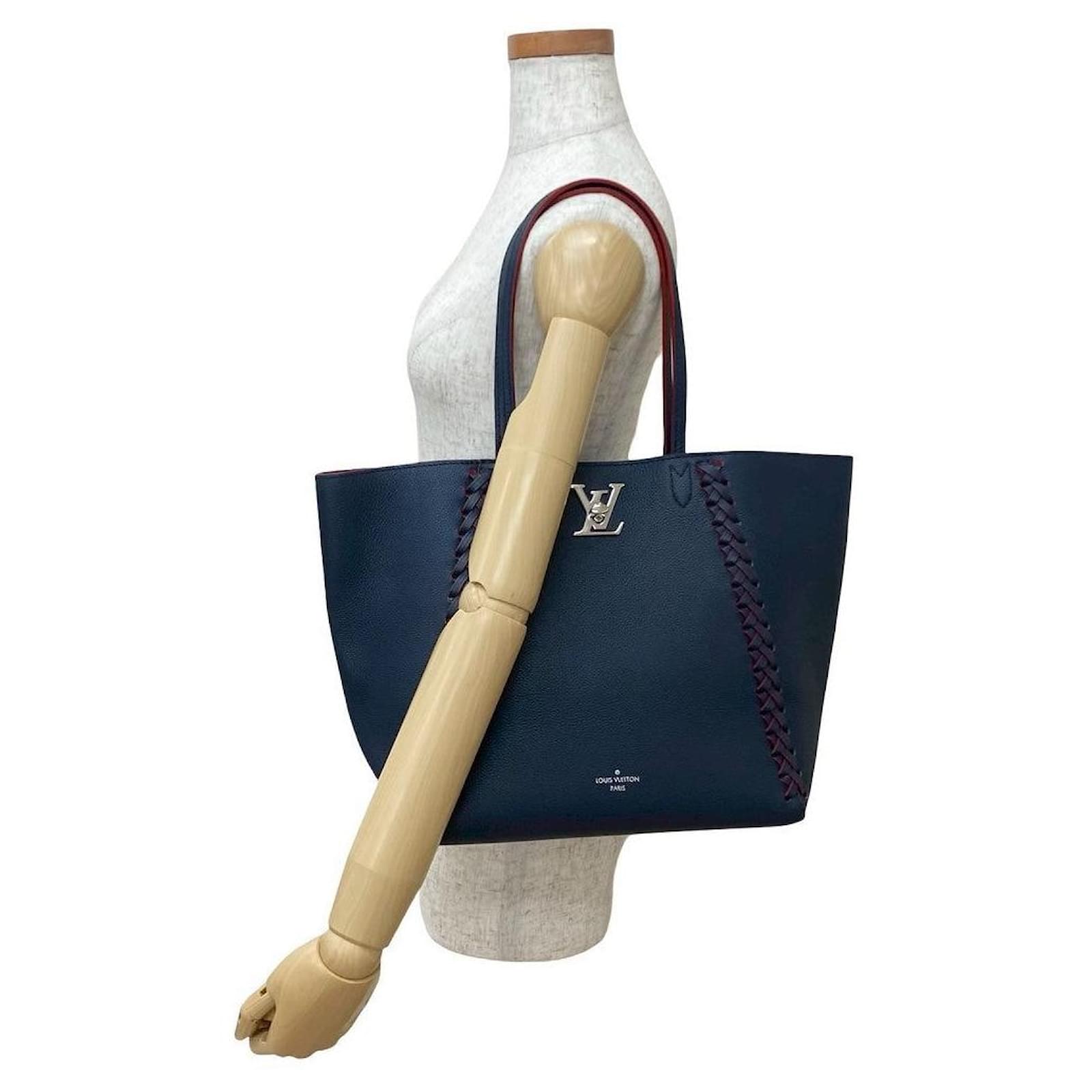 Louis Vuitton Lockme Cabas Leather Tote Bag Blue ref.2393869