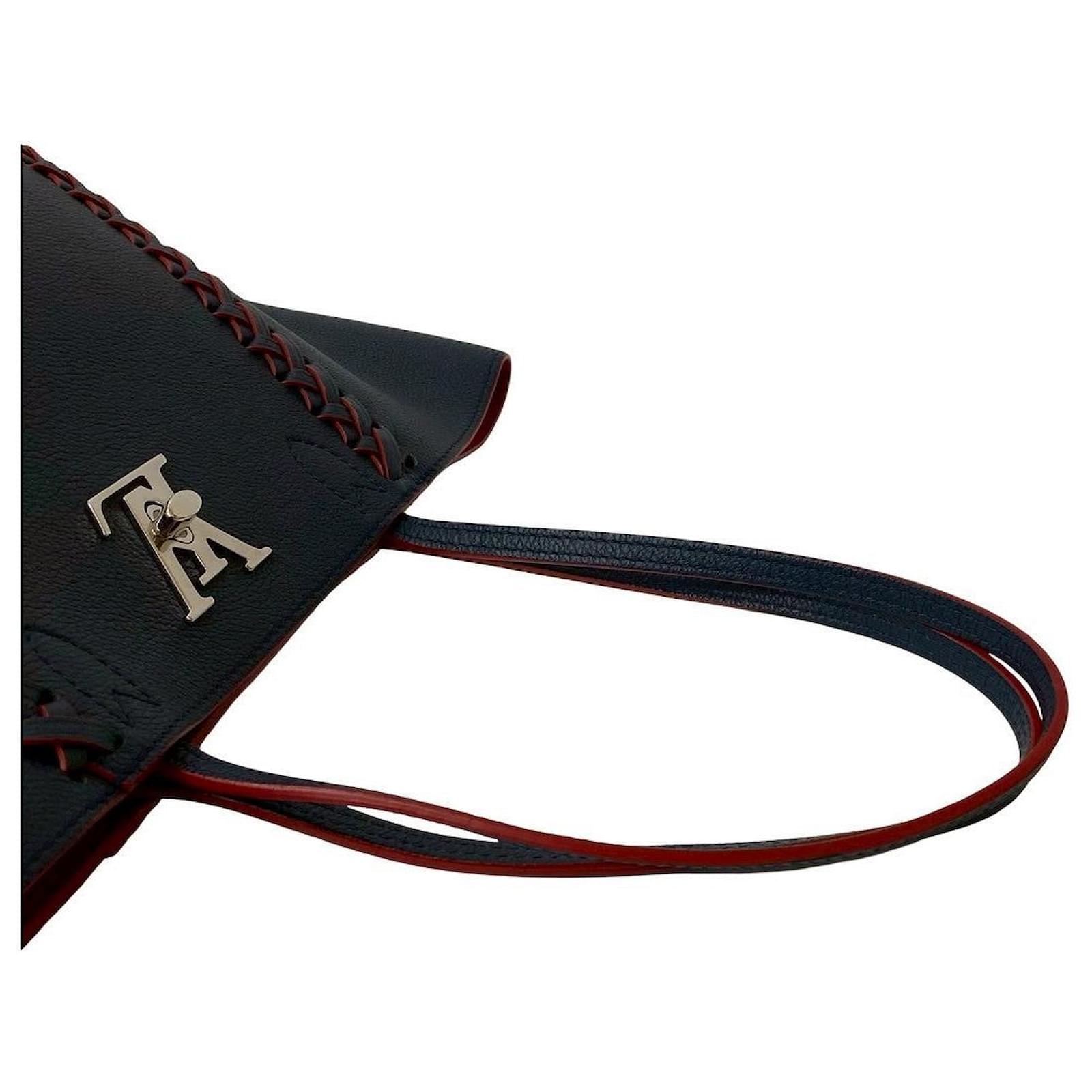 Louis Vuitton Lockme Cabas Leather Tote Bag Blue ref.2393869