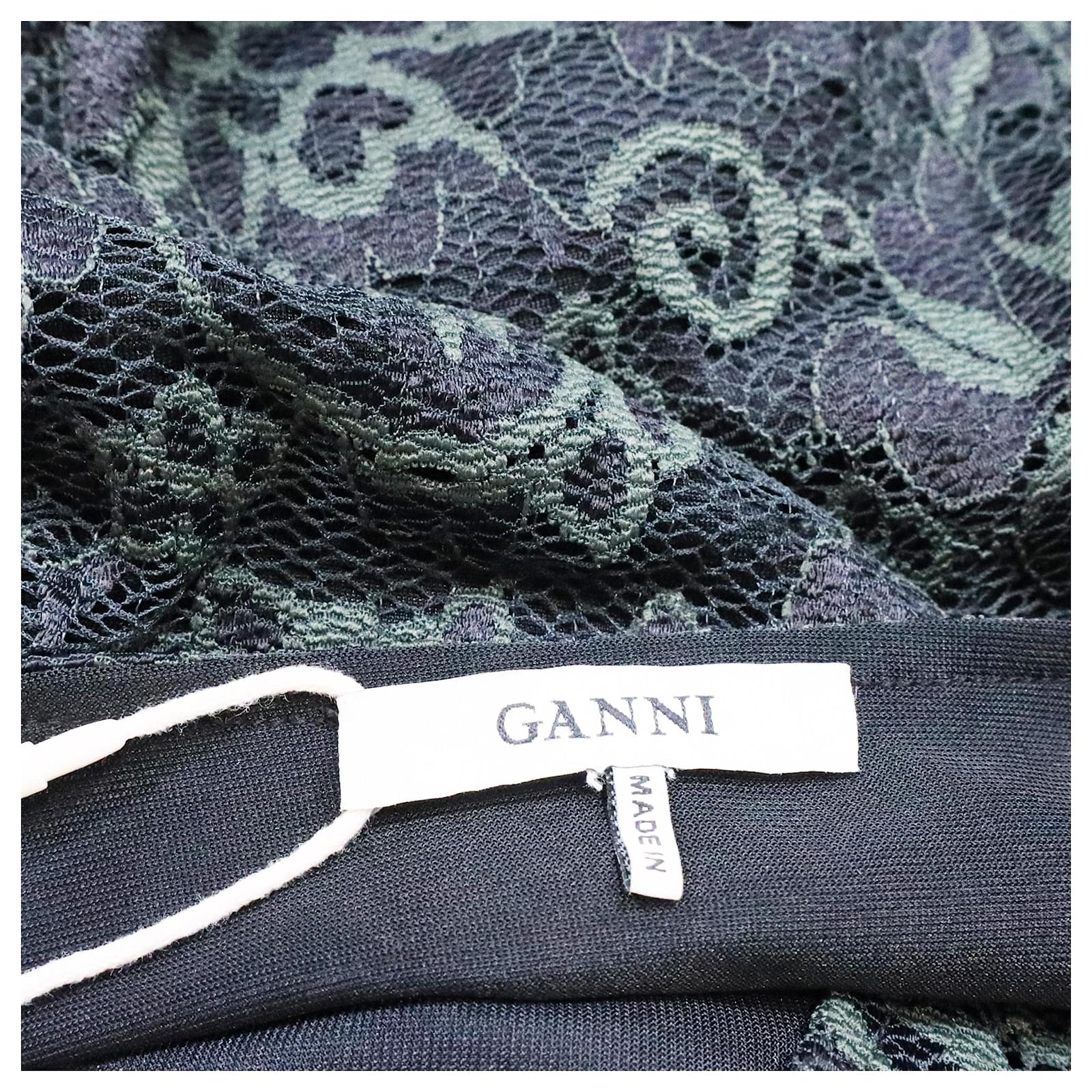 eagles green dress GANNI Green Floral Print Wrap Dress Size S – alineconsignment