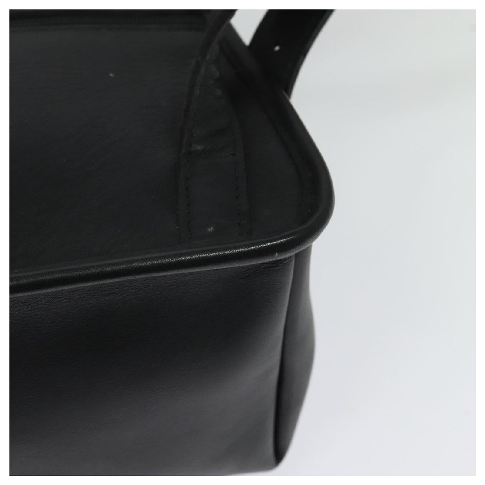 Coach Backpack Leather Black Gold Auth am9869 Coach Logo Leather Backpack Black ref.2539652 - Joli Closet main image 2