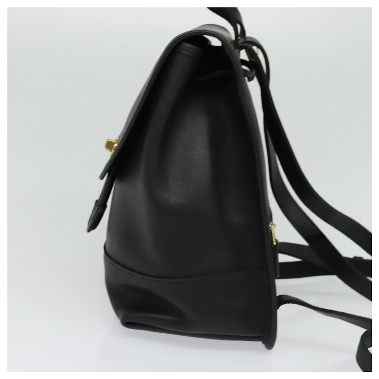 Coach Backpack Leather Gold Black Auth 134985 Coach Backpack Leather Gold Black Auth 134985 | eBay main image 2