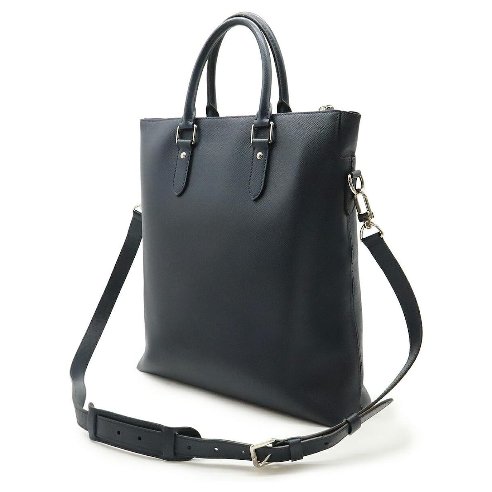 Louis Vuitton Taiga Anton Tote Bag Blue Leather Pony-style calfskin ref.2397418