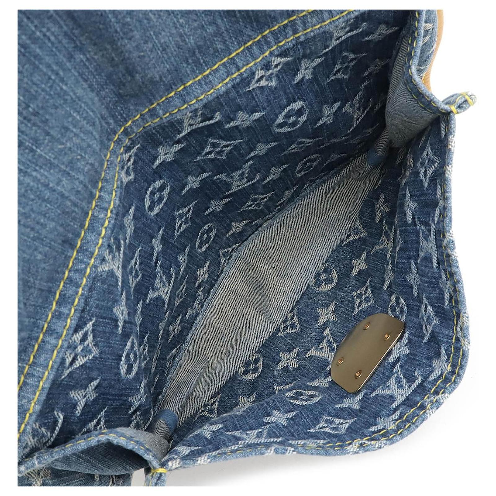 Louis Vuitton Monogram Denim Tote Bag Blue ref.2397753