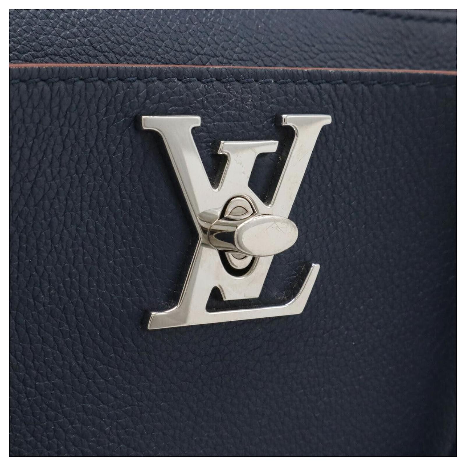 Louis Vuitton Lockme Tote Bag Blue Leather Pony-style calfskin ref.2398478