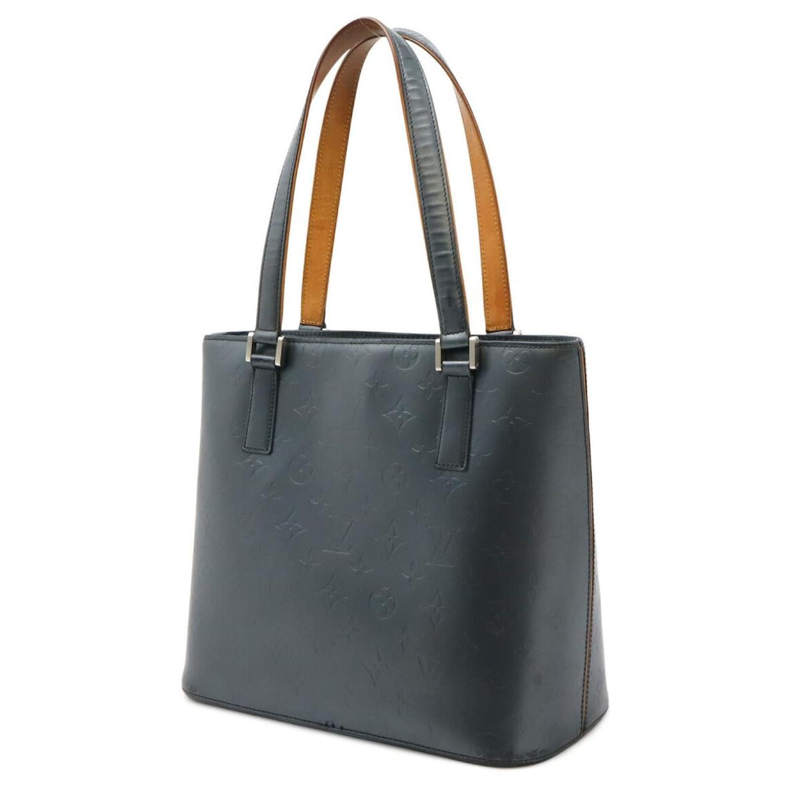 Louis Vuitton Monogram Mat Stockton Tote Bag Blue Enamel ref.2398564