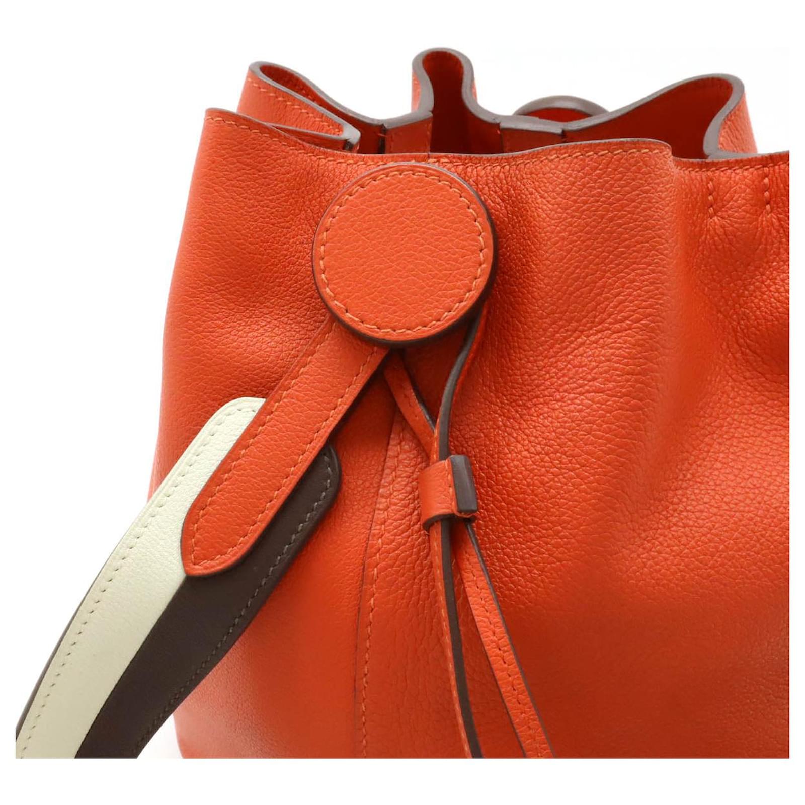 Hermès Hermes Evercolor Licol 17 Shoulder Bag Red Leather Pony