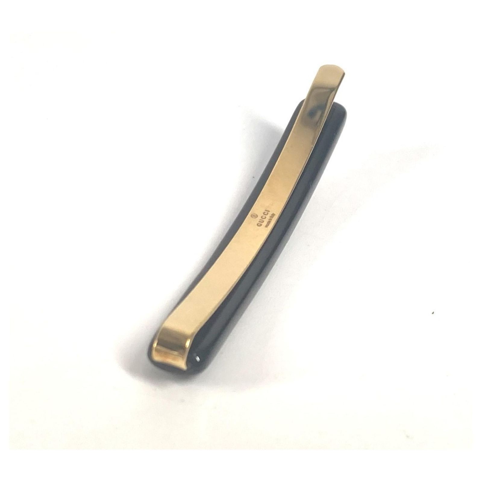 Gucci GG Logo Rhinestone Hairpin Black Plastic ref.2398679  display picture 2