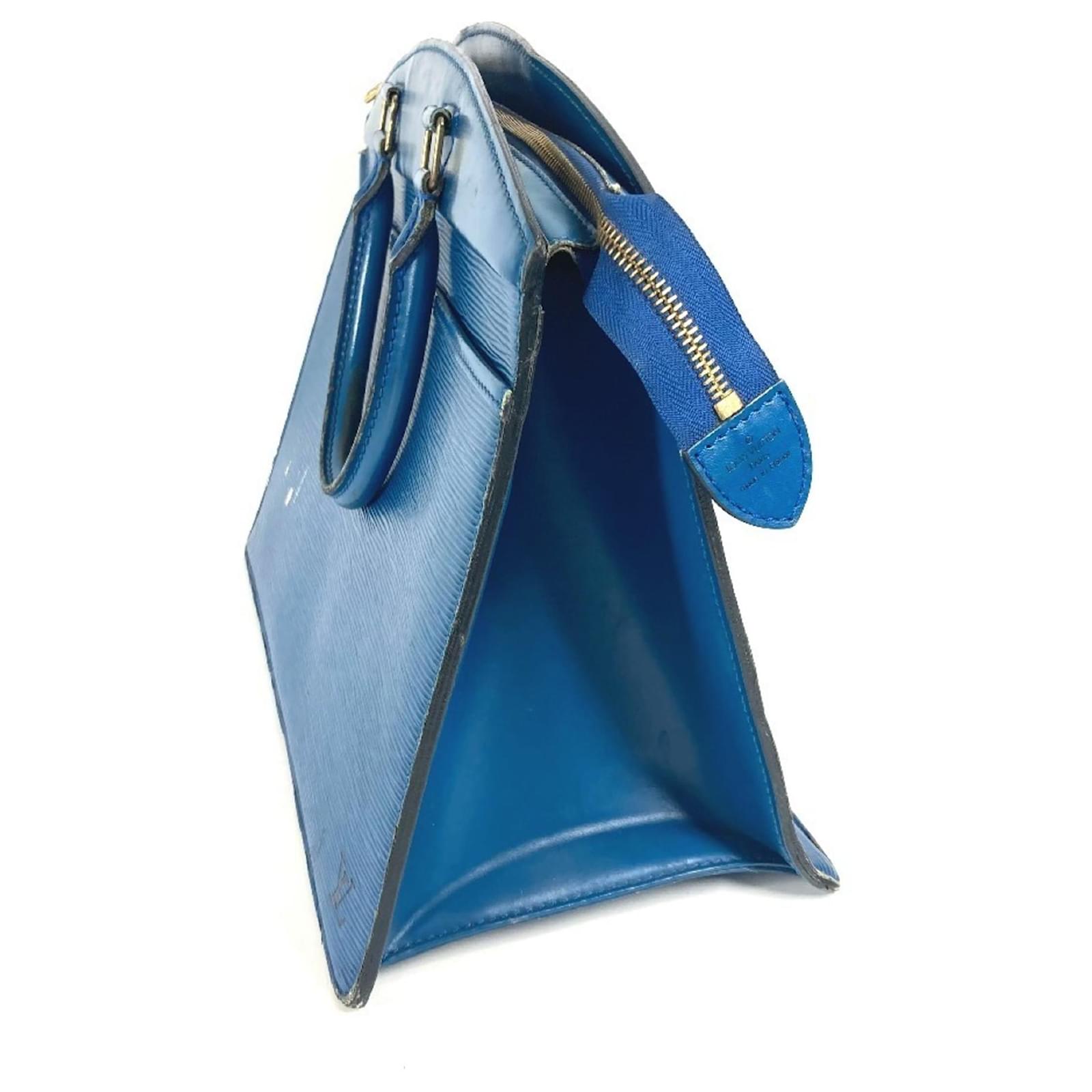 Louis Vuitton Epi Riviera Shoulder Tote Bag Blue Leather ref.2398782