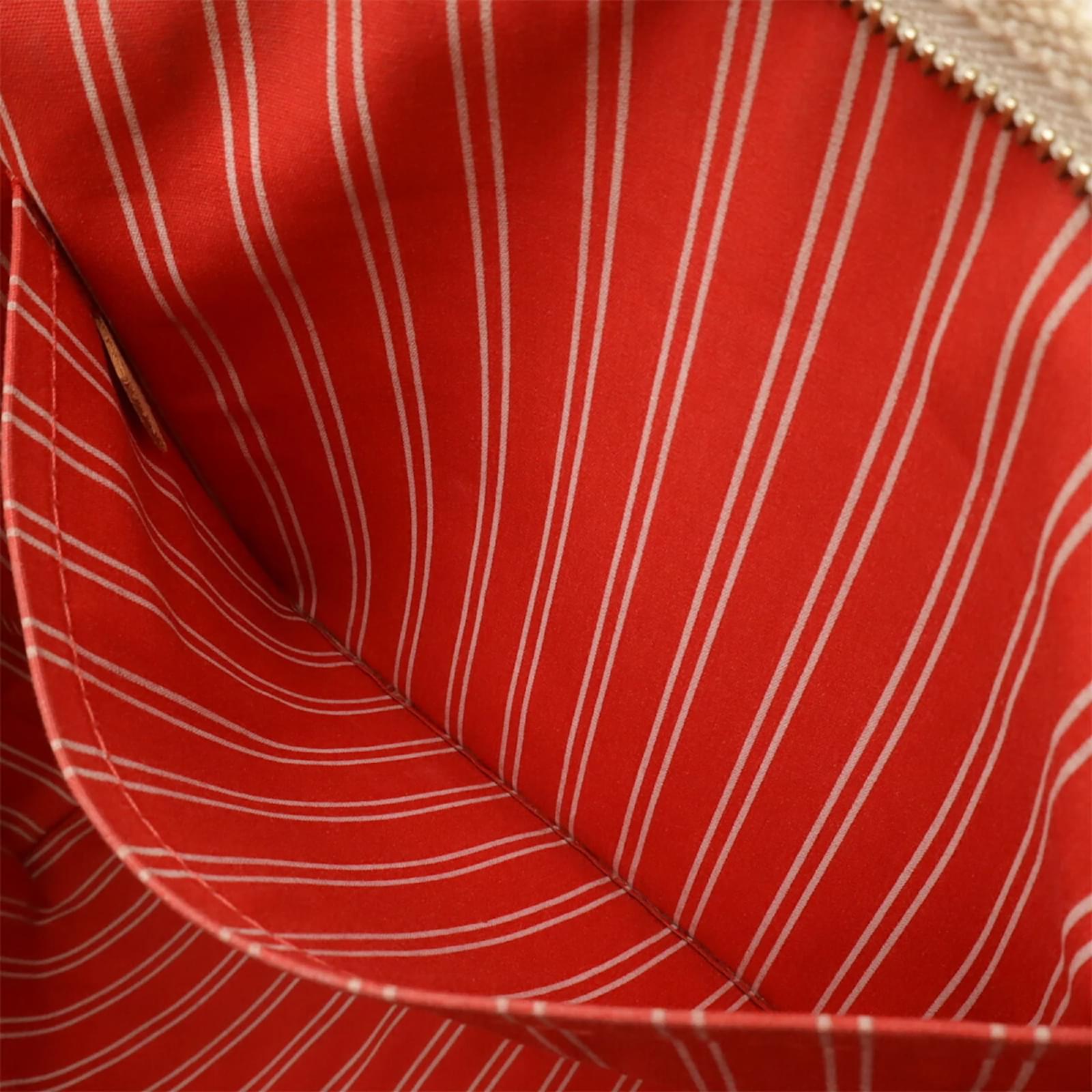 Louis Vuitton Antigua Cabas MM Tote Bag Red Beige Cloth  ref.2398953