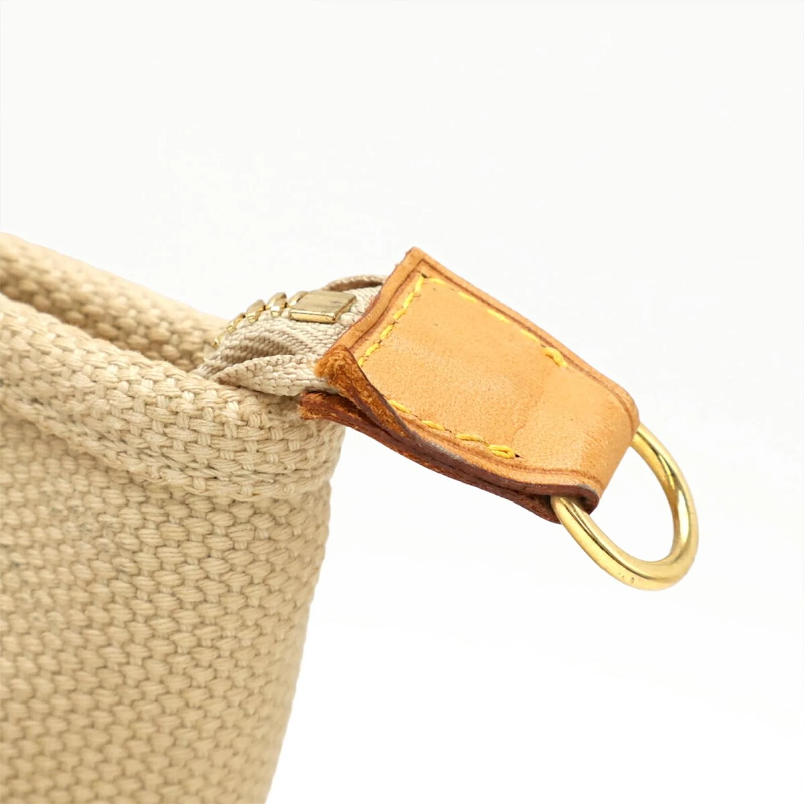 Louis Vuitton Antigua Cabas MM Tote Bag Red Beige Cloth  ref.2398953