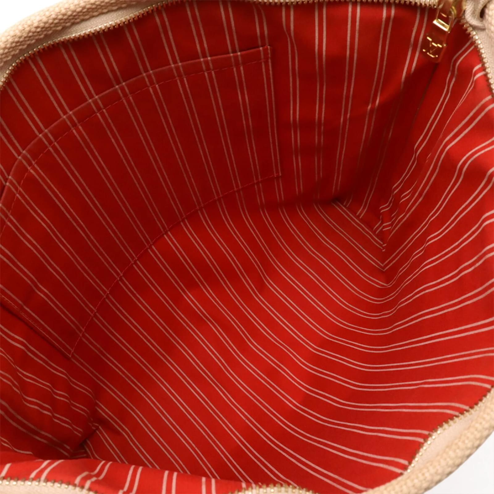 Louis Vuitton Antigua Cabas MM Tote Bag Red Beige Cloth  ref.2398953