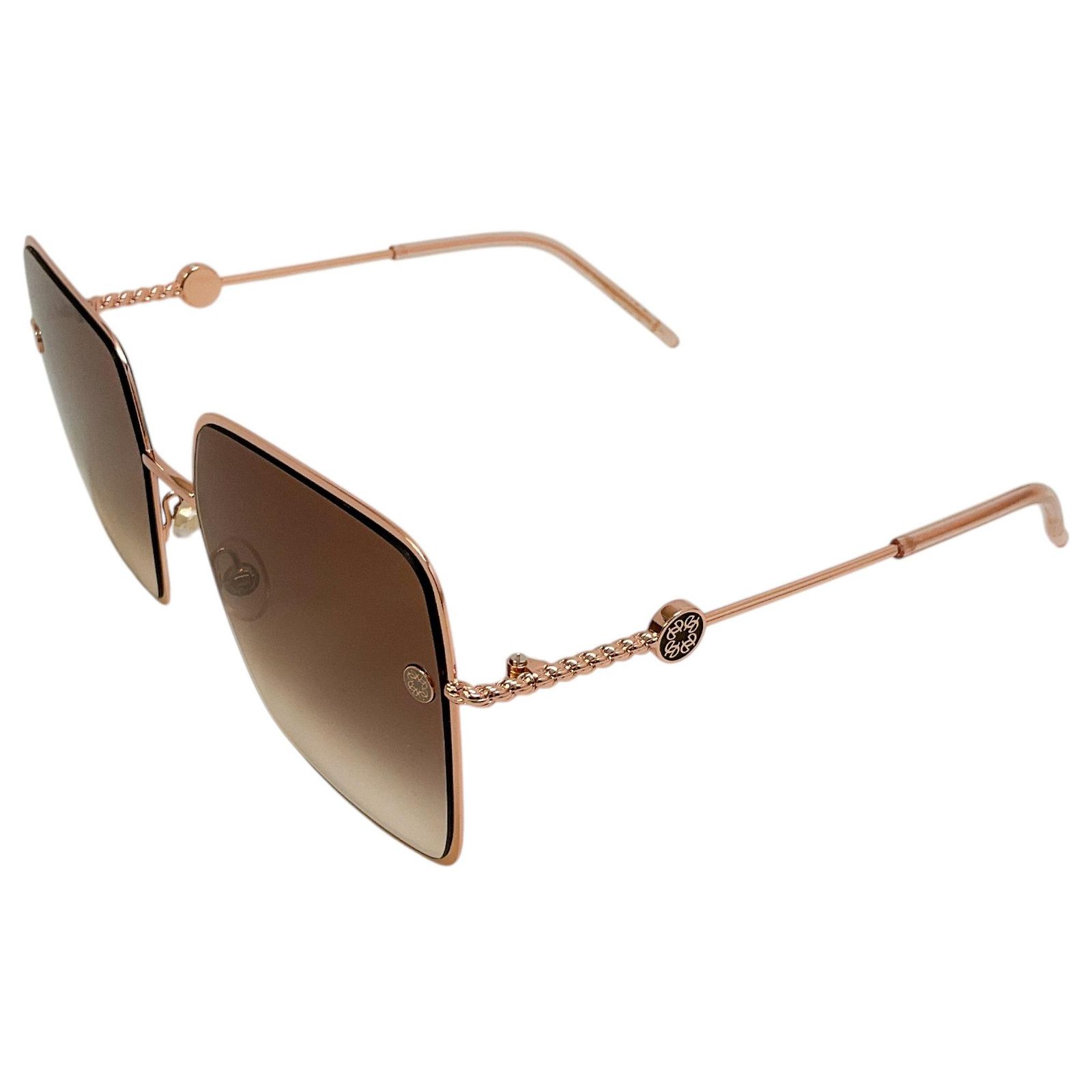 Elie Saab Rose GOld ES0867S Sunglasses Elie Saab Rose GOld ES0867S Sunglasses Pink Metal ref  main image 2