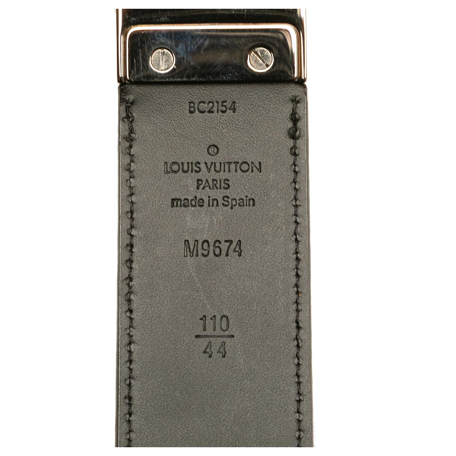 Louis Vuitton Black Damier Infini Boston Reversible Belt Leather Pony-style calfskin  ref.2399601