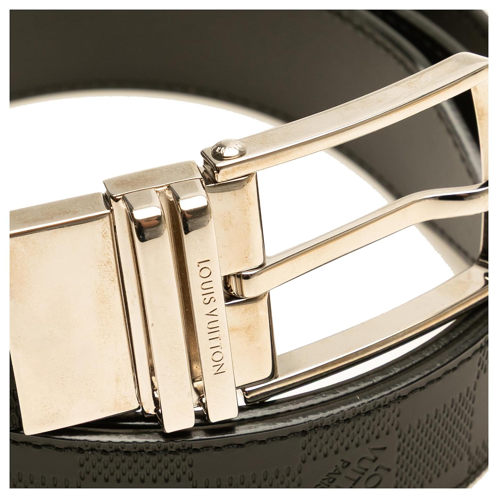 Louis Vuitton Black Damier Infini Boston Reversible Belt Leather Pony-style calfskin  ref.2399601