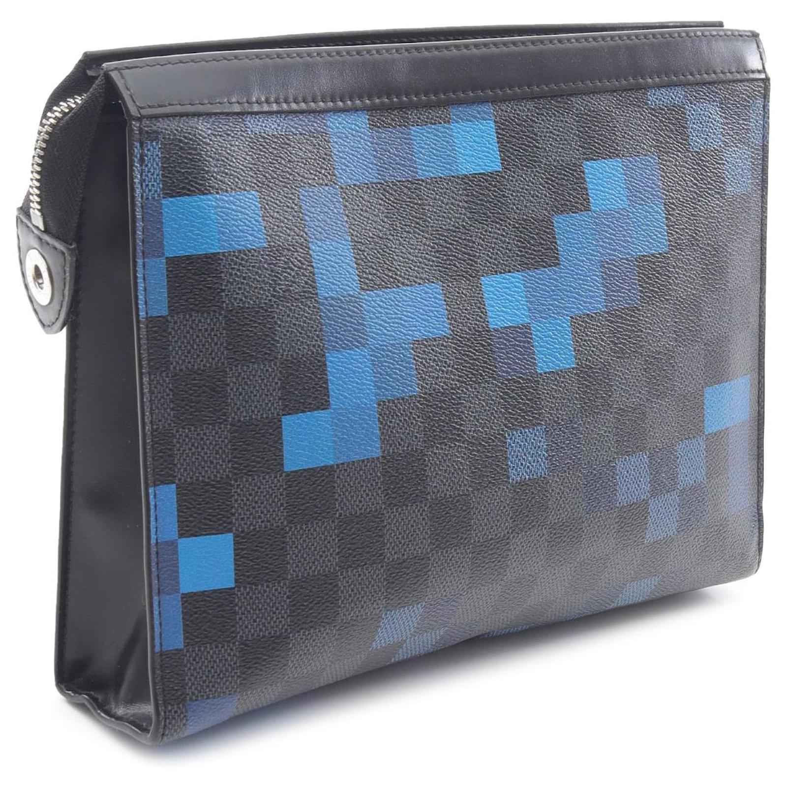 Louis Vuitton Black Damier Graphite Pixel Pochette Voyage MM Cloth Cloth  ref.2399766