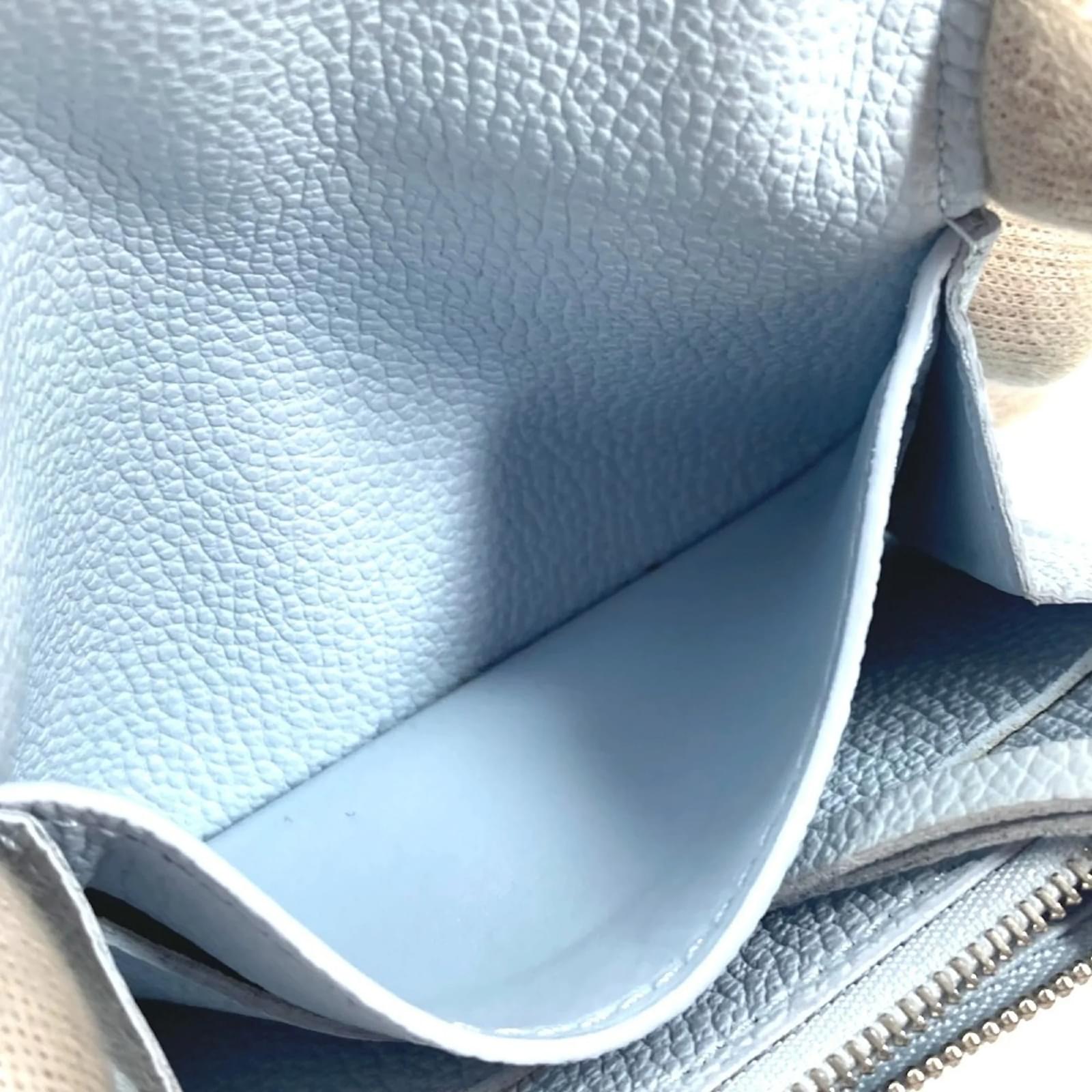 Louis Vuitton Monogram Empreinte Bi-Fold Wallet Blue Cloth  ref.2400085