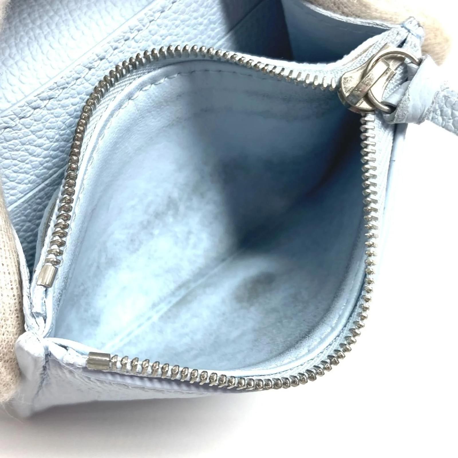Louis Vuitton Monogram Empreinte Bi-Fold Wallet Blue Cloth  ref.2400085