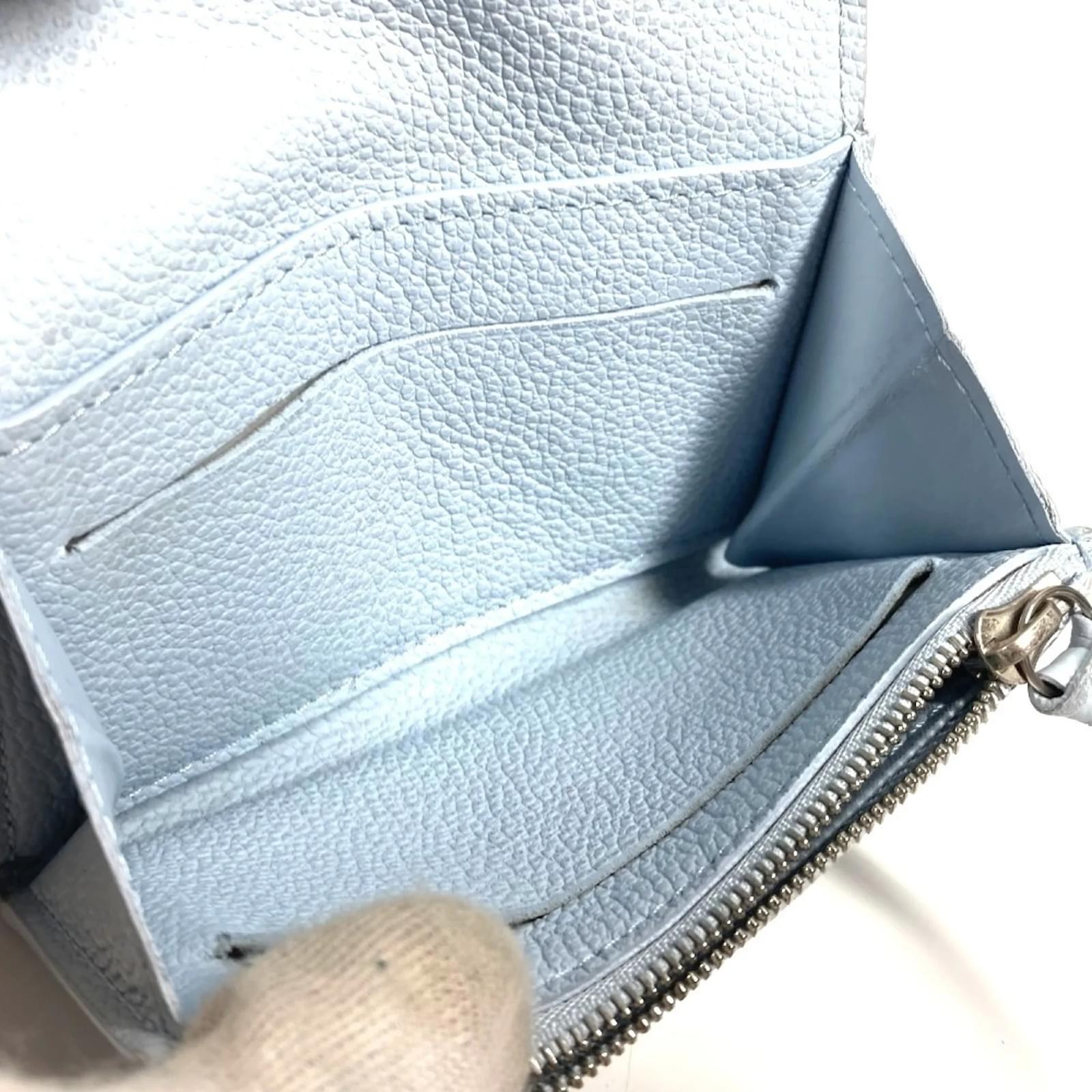 Louis Vuitton Monogram Empreinte Bi-Fold Wallet Blue Cloth  ref.2400085