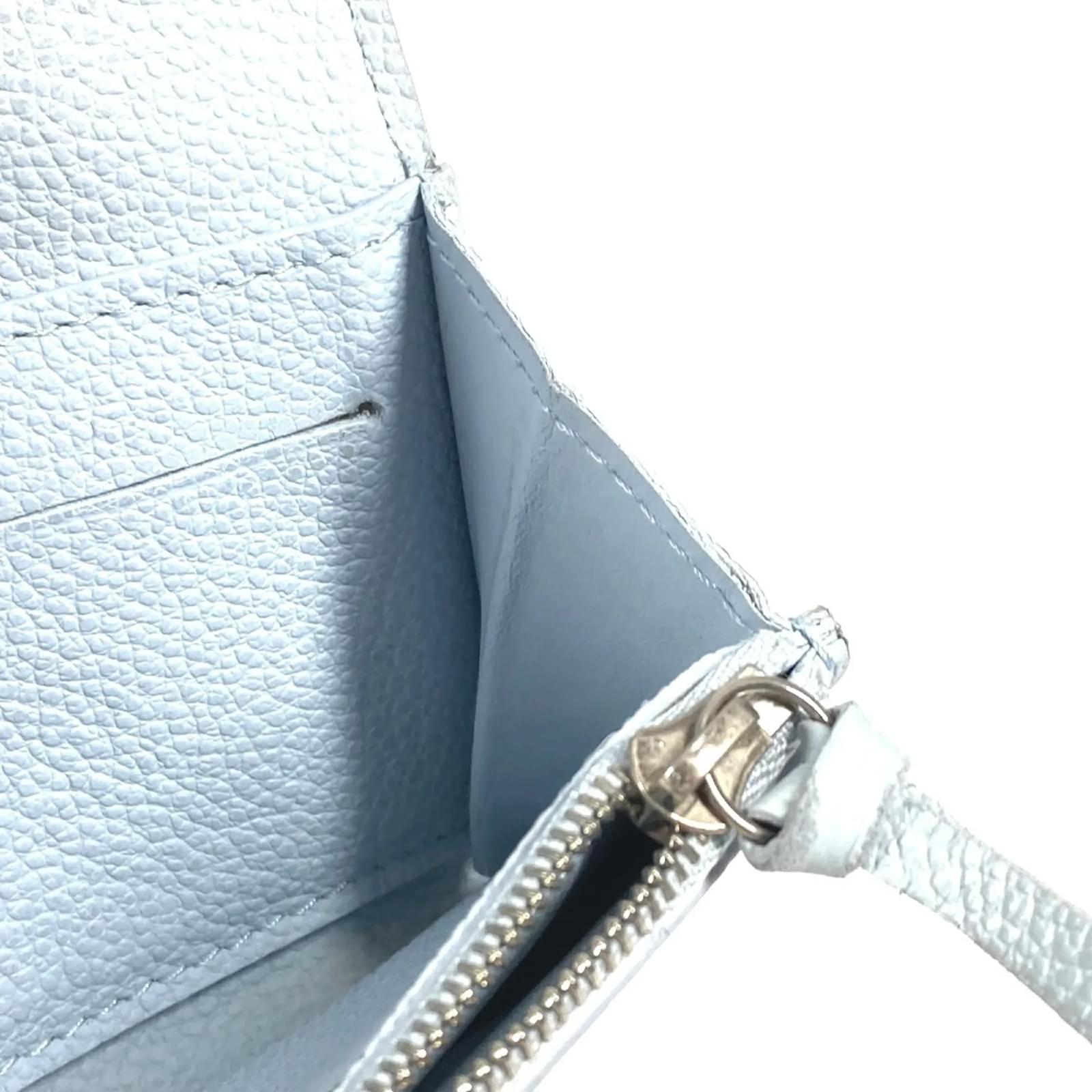 Louis Vuitton Monogram Empreinte Bi-Fold Wallet Blue Cloth  ref.2400085
