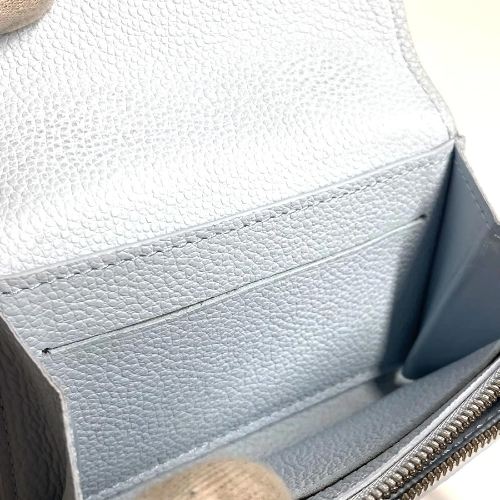 Louis Vuitton Monogram Empreinte Bi-Fold Wallet Blue Cloth  ref.2400085