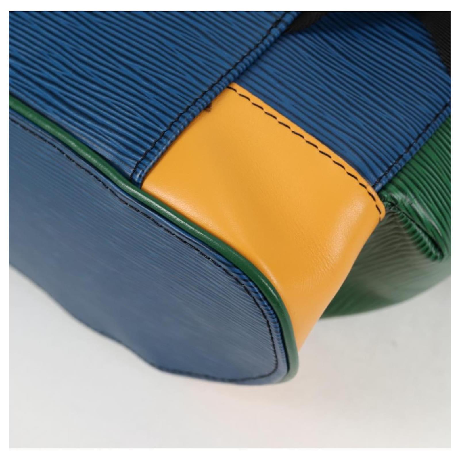 LOUIS VUITTON Epi Christopher PM Backpack Tricolor Blue Red M55565 Auth 122883M Leather ref.2400285