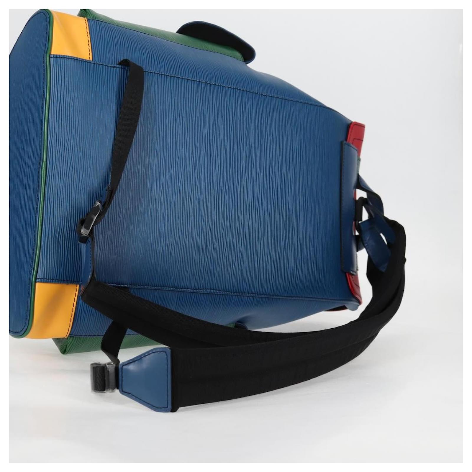 LOUIS VUITTON Epi Christopher PM Backpack Tricolor Blue Red M55565 Auth 122883M Leather ref.2400285