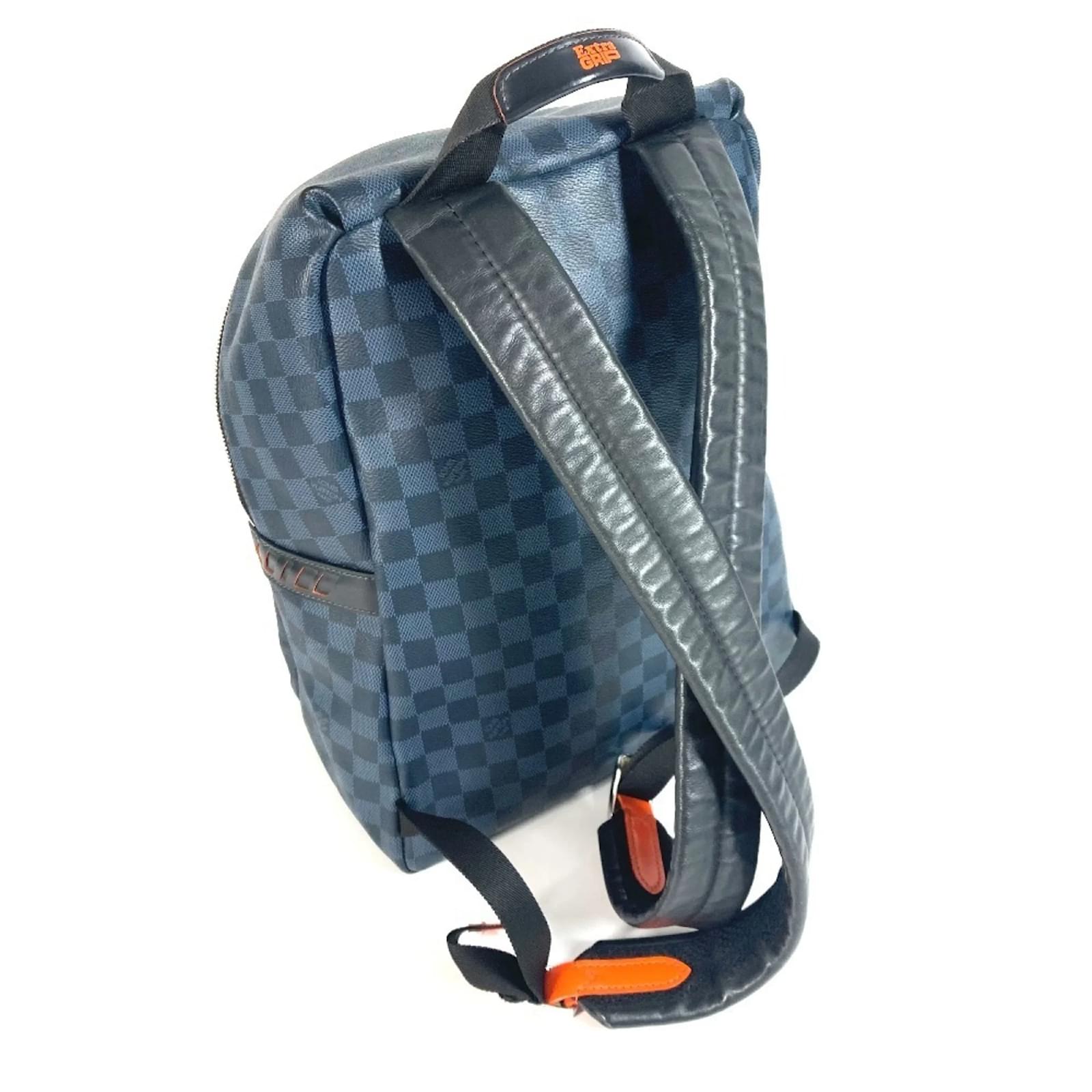 Louis Vuitton Damier Cobalt Discovery Backpack Orange Navy blue ref.2400587