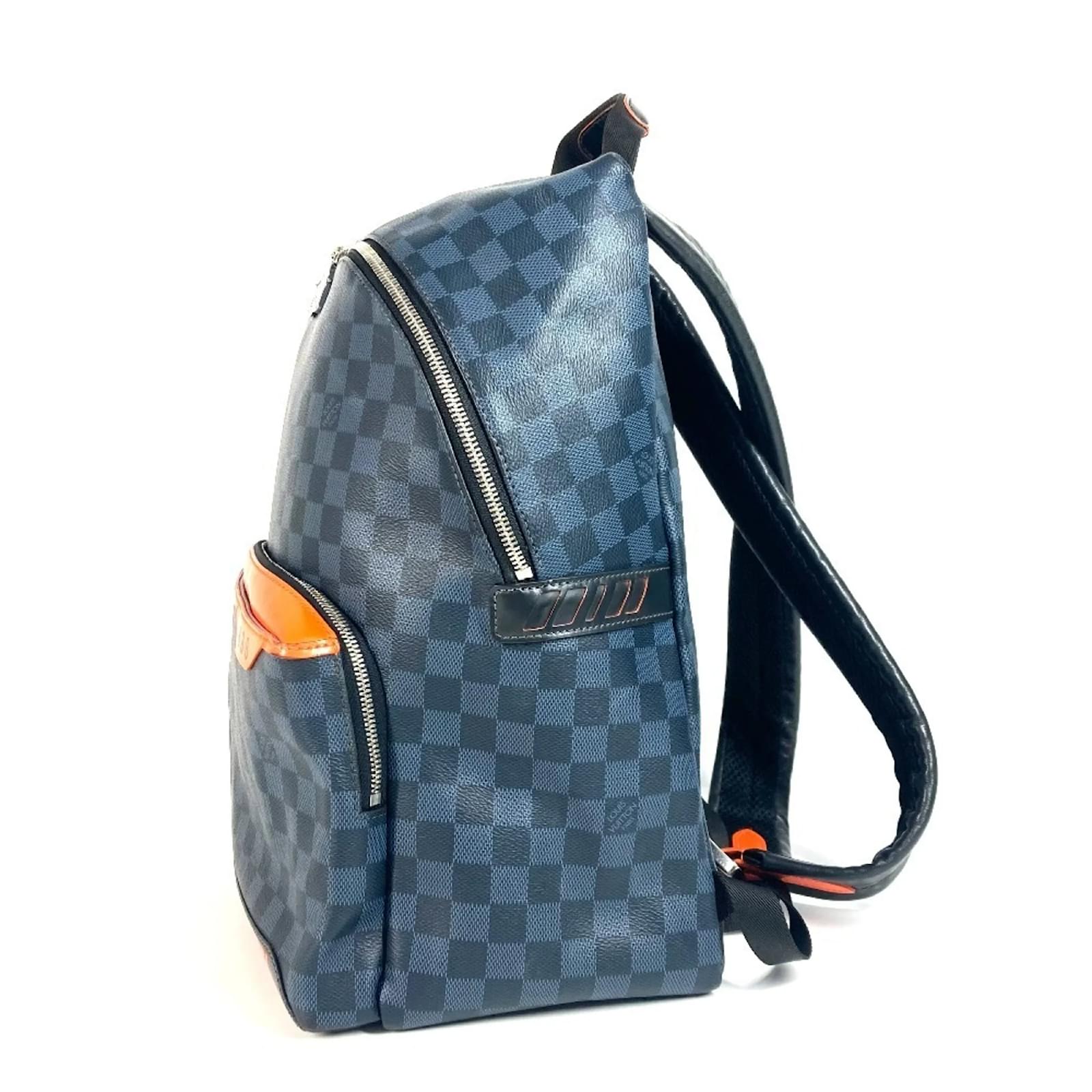 Louis Vuitton Damier Cobalt Discovery Backpack Orange Navy blue ref.2400587