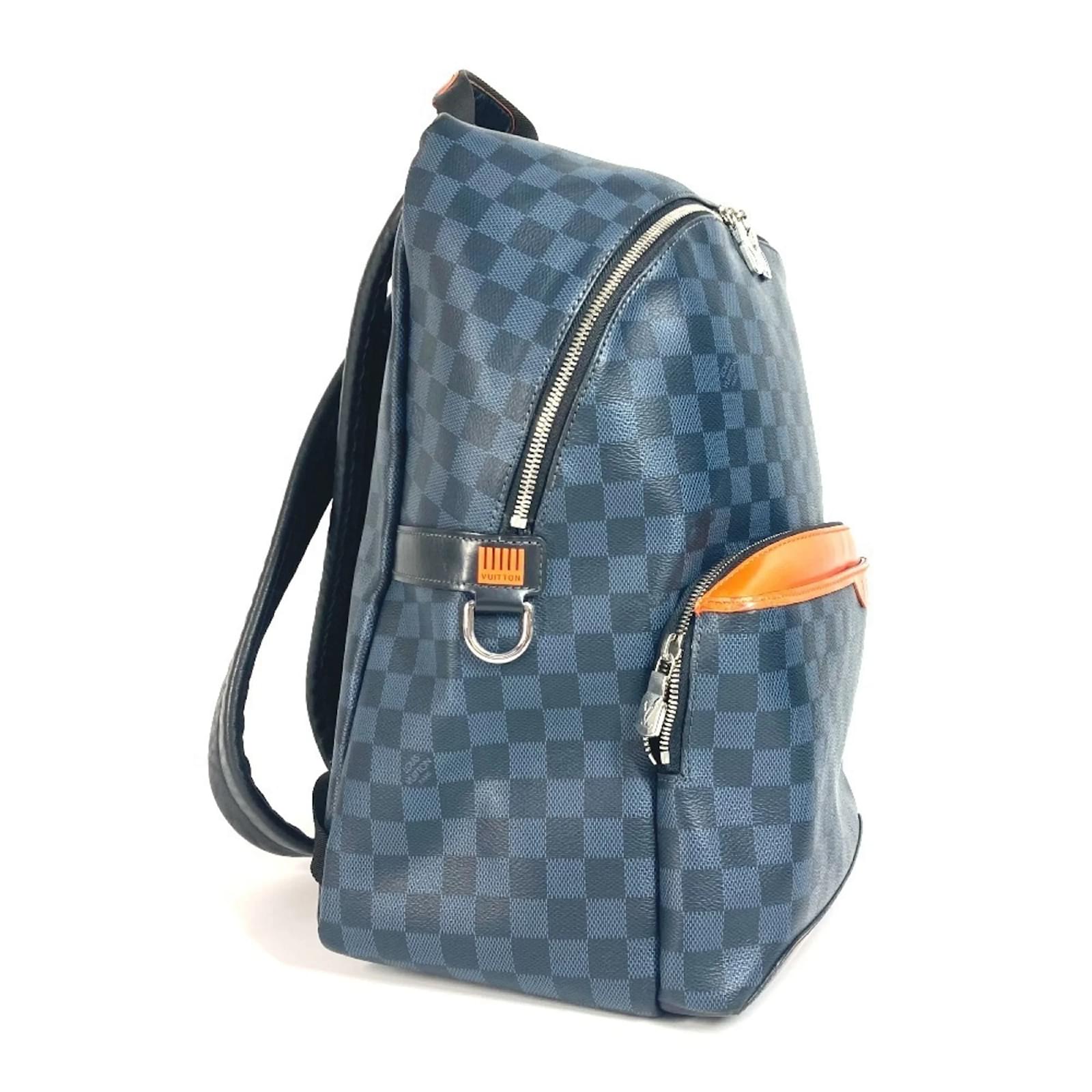 Louis Vuitton Damier Cobalt Discovery Backpack Orange Navy blue ref.2400587