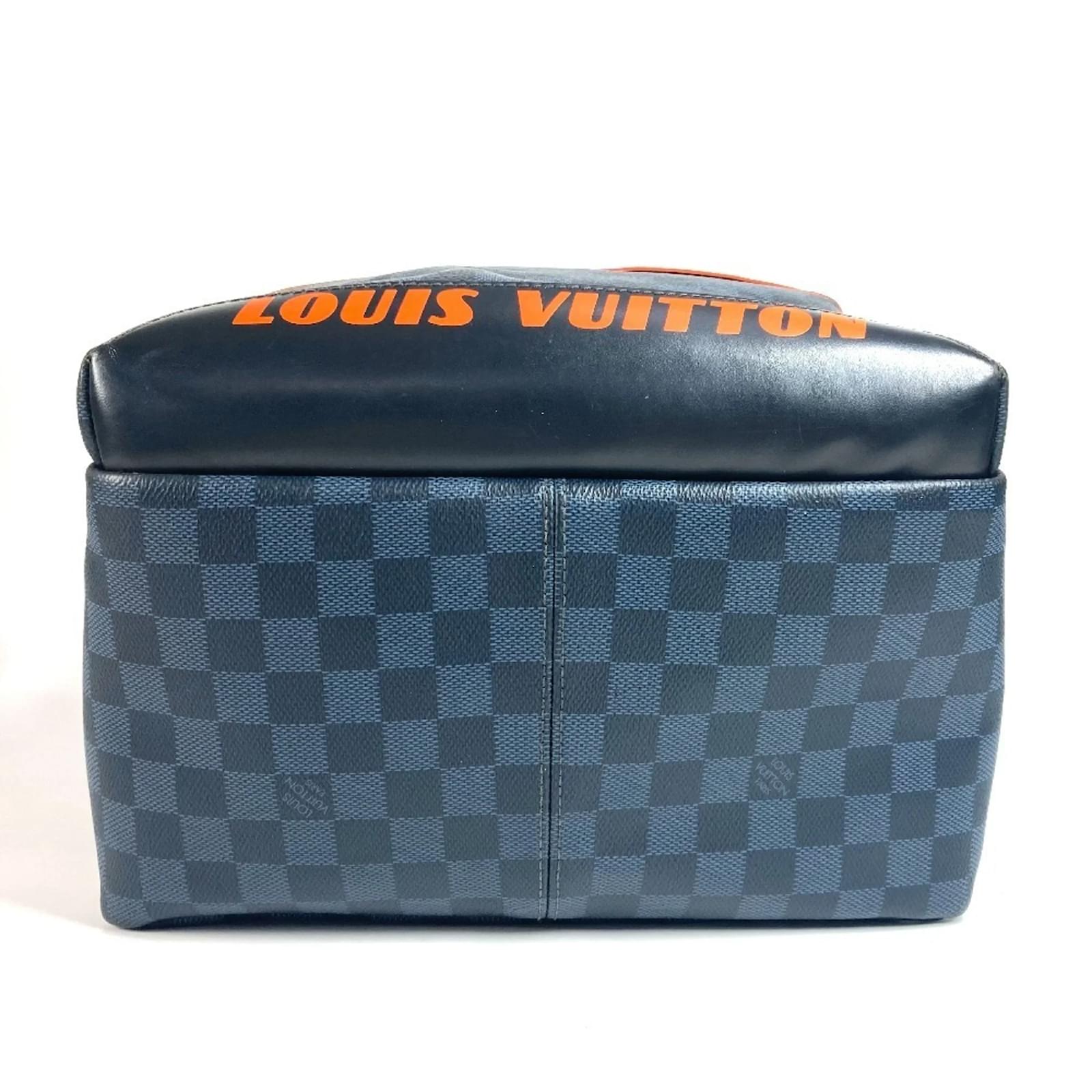 Louis Vuitton Damier Cobalt Discovery Backpack Orange Navy blue ref.2400587