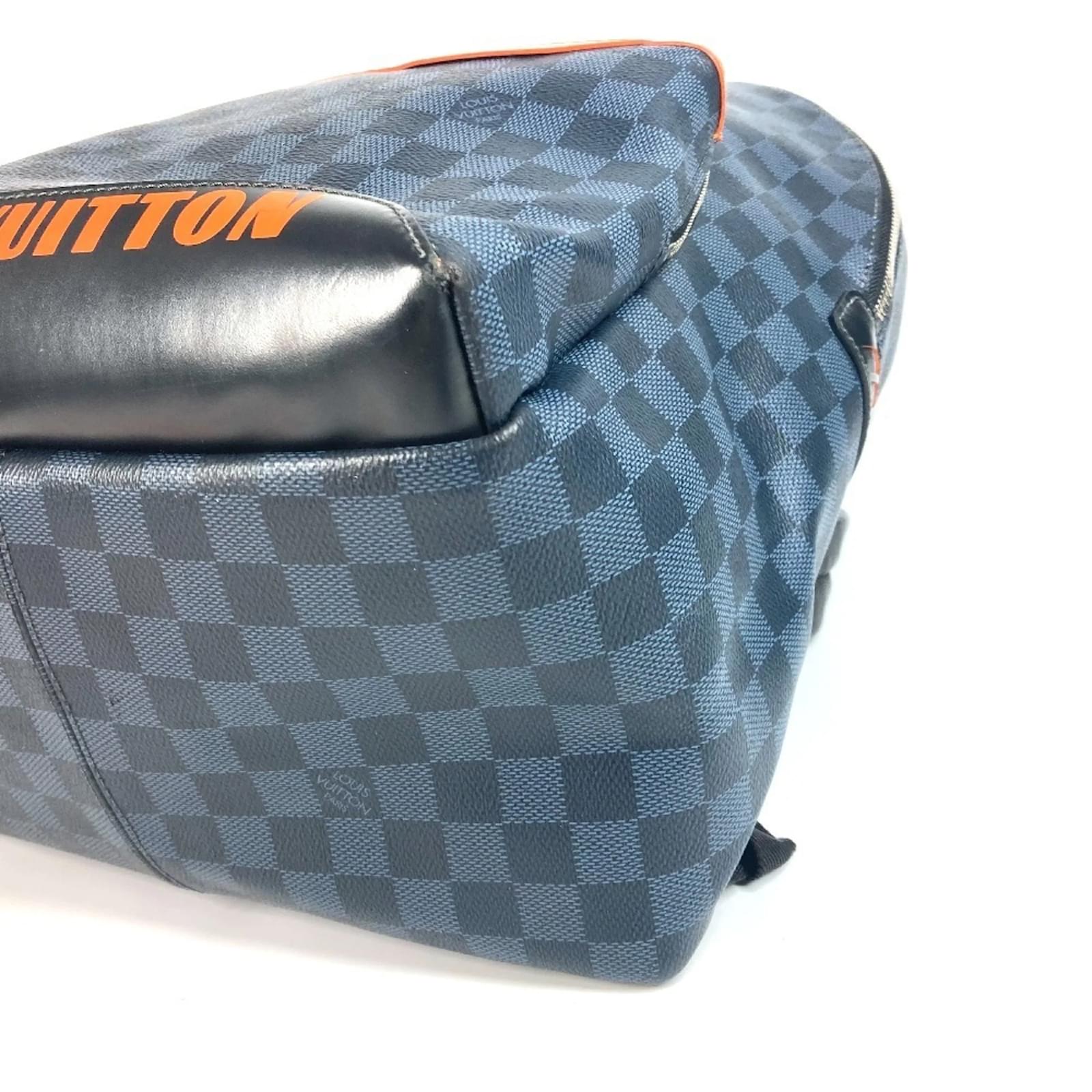 Louis Vuitton Damier Cobalt Discovery Backpack Orange Navy blue ref.2400587