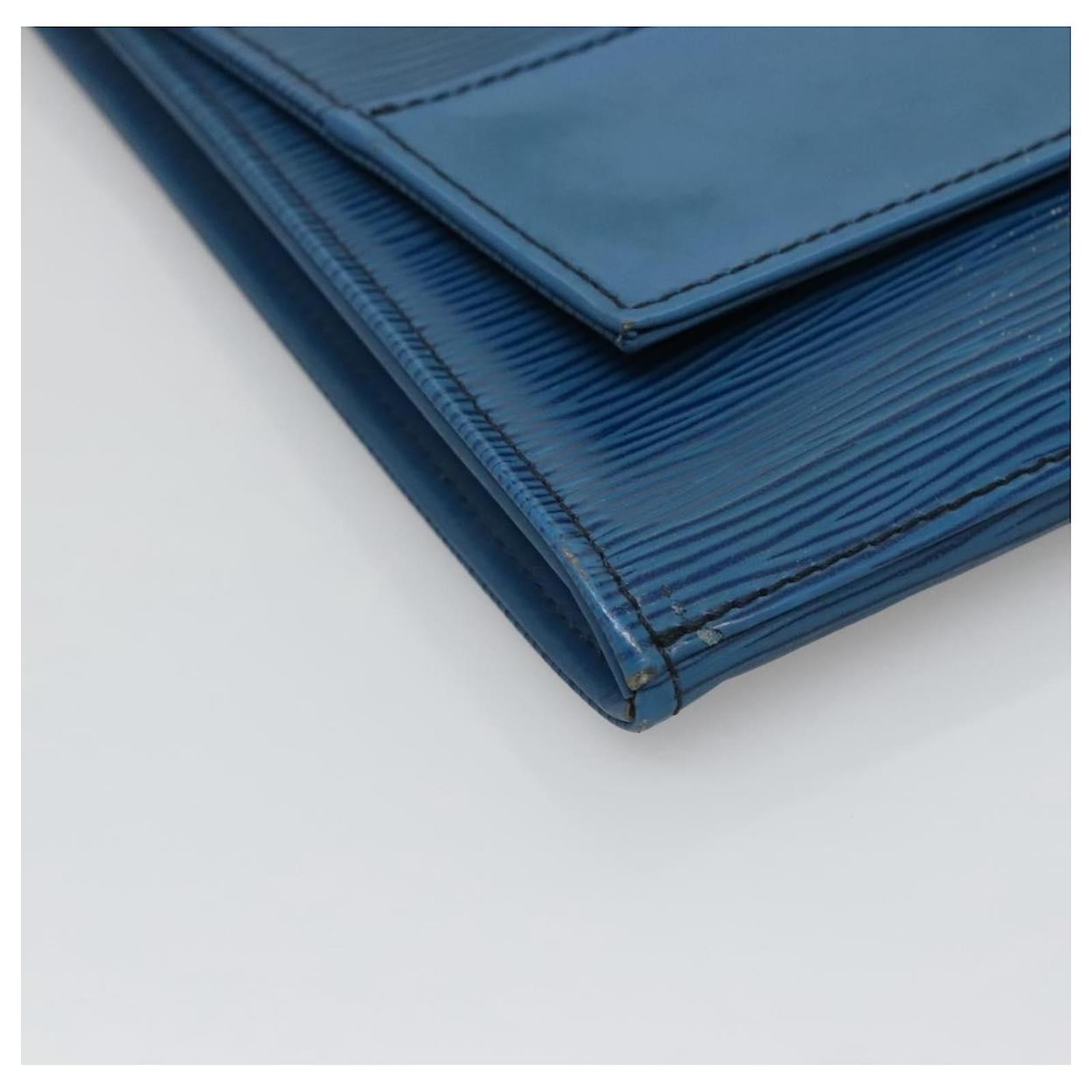 LOUIS VUITTON Epi Jena Clutch Bag Blue M52715 LV Auth BA4006 Leather ref.2401000