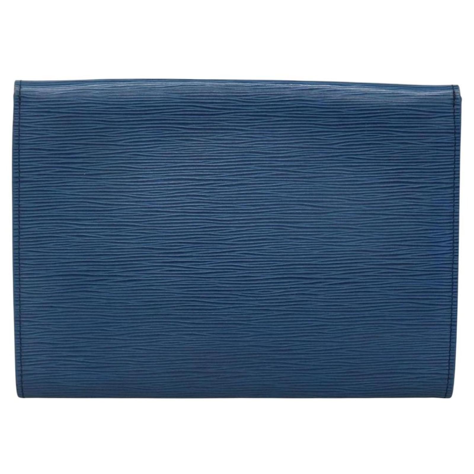LOUIS VUITTON Epi Jena Clutch Bag Blue M52715 LV Auth BA4006 Leather ref.2401000