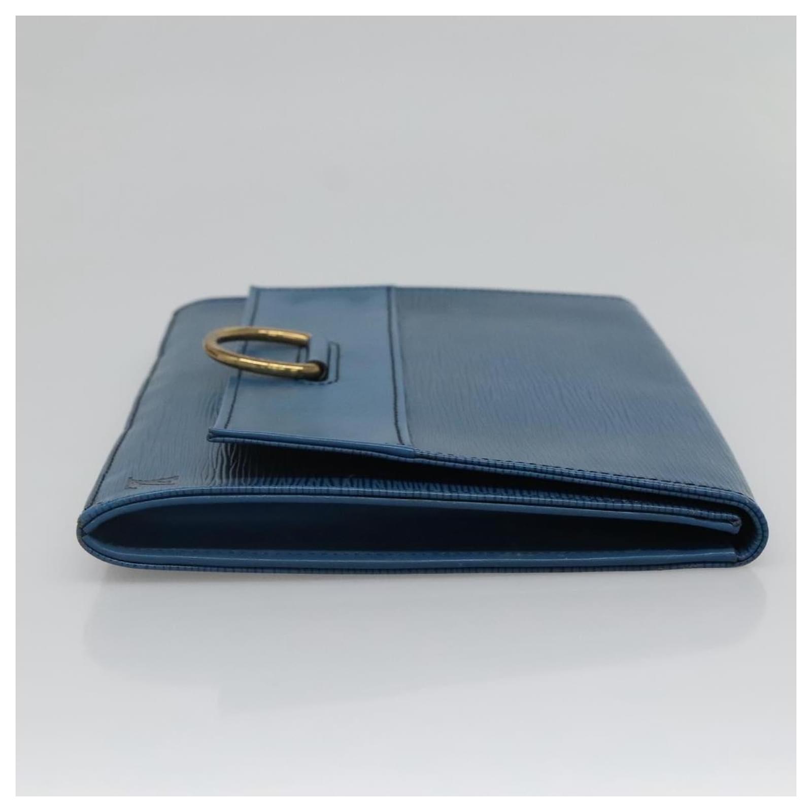 LOUIS VUITTON Epi Jena Clutch Bag Blue M52715 LV Auth BA4006 Leather ref.2401000