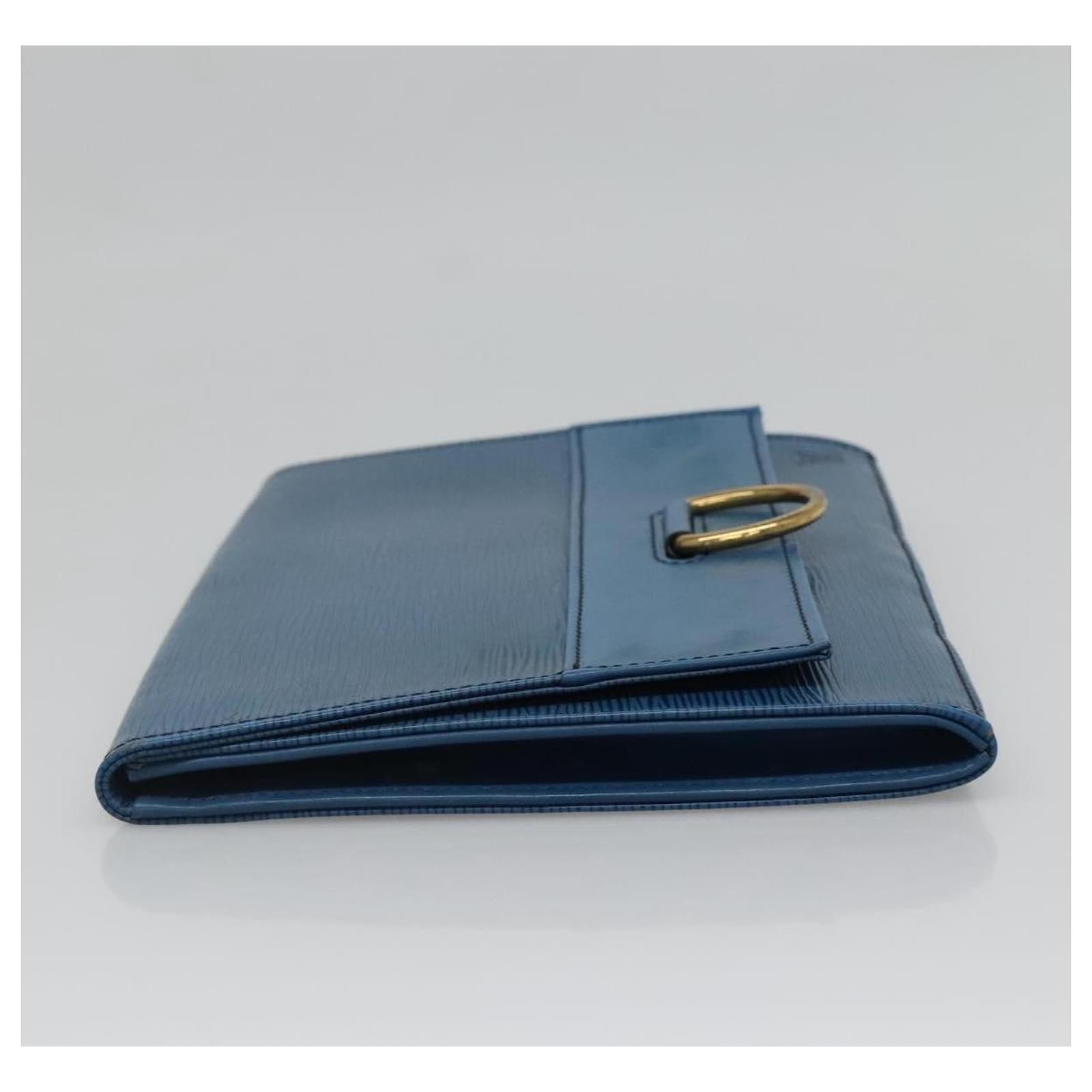 LOUIS VUITTON Epi Jena Clutch Bag Blue M52715 LV Auth BA4006 Leather ref.2401000