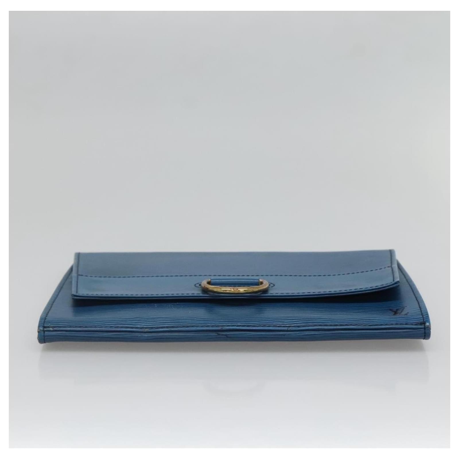 LOUIS VUITTON Epi Jena Clutch Bag Blue M52715 LV Auth BA4006 Leather ref.2401000