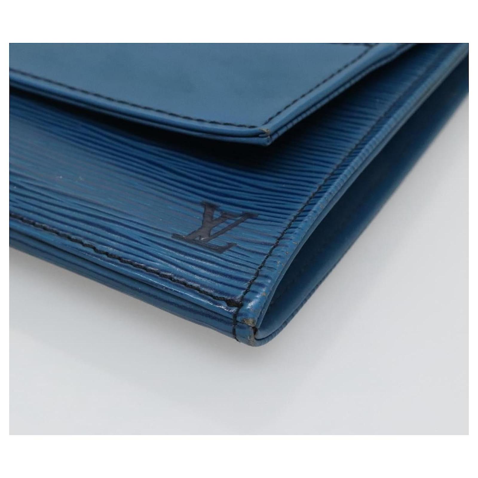 LOUIS VUITTON Epi Jena Clutch Bag Blue M52715 LV Auth BA4006 Leather ref.2401000
