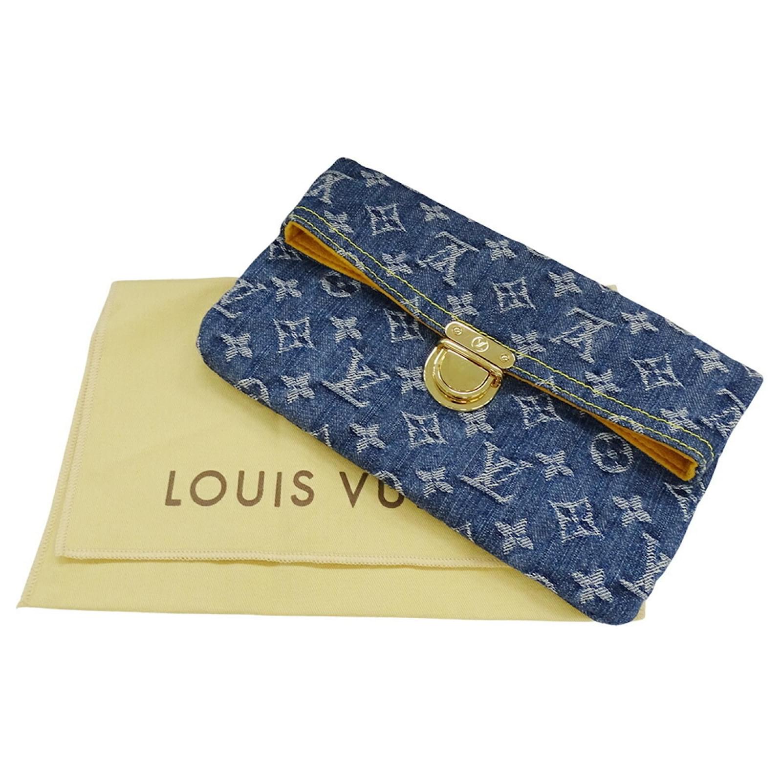 Louis Vuitton Monogram Denim Clutch Bag Blue ref.2401461