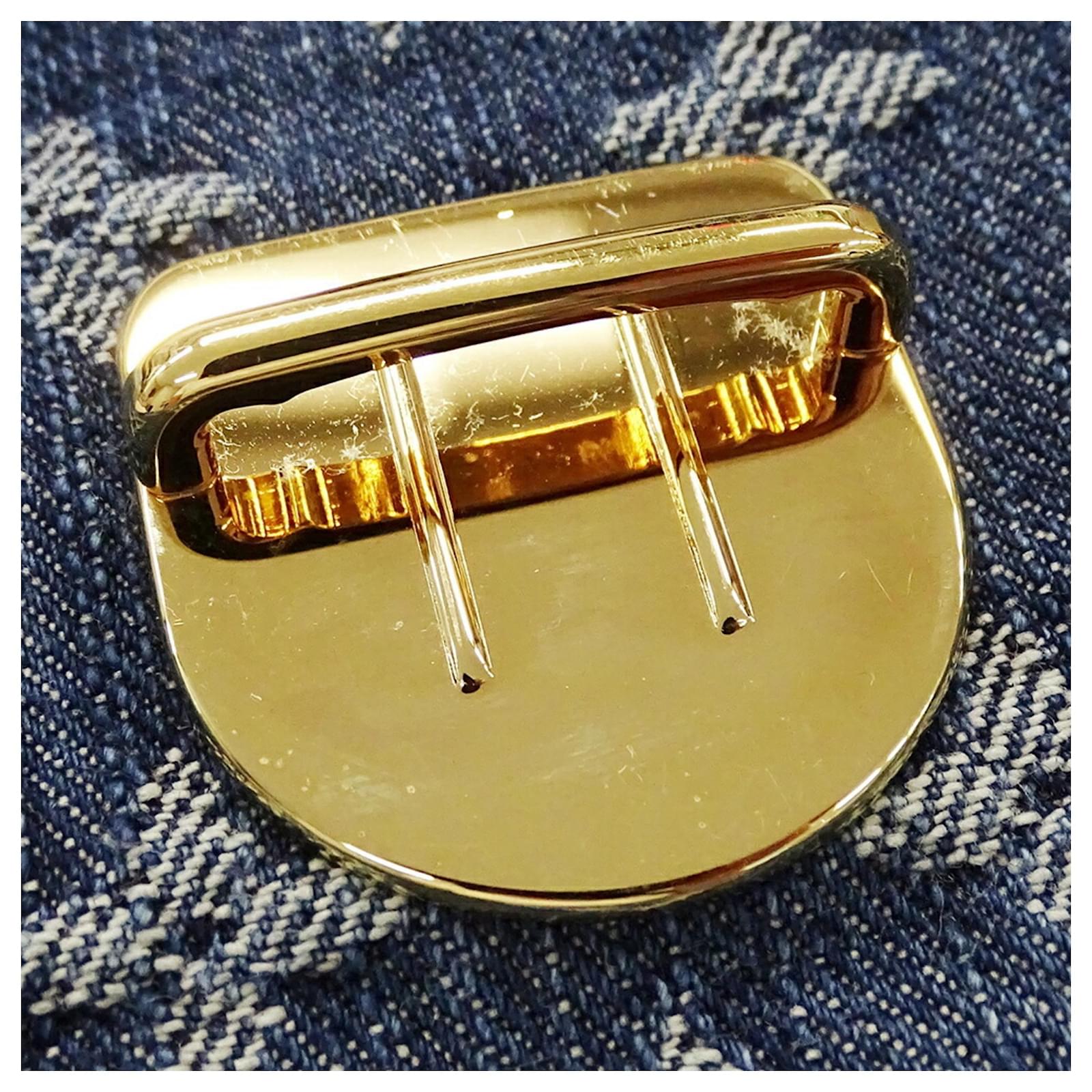 Louis Vuitton Monogram Denim Clutch Bag Blue ref.2401461